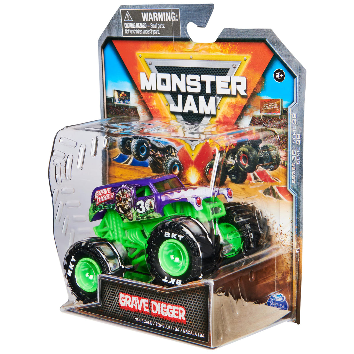 Monster Jam Official Grave Digger 1:64 Die-Cast Truck - Collectible Kids Toy