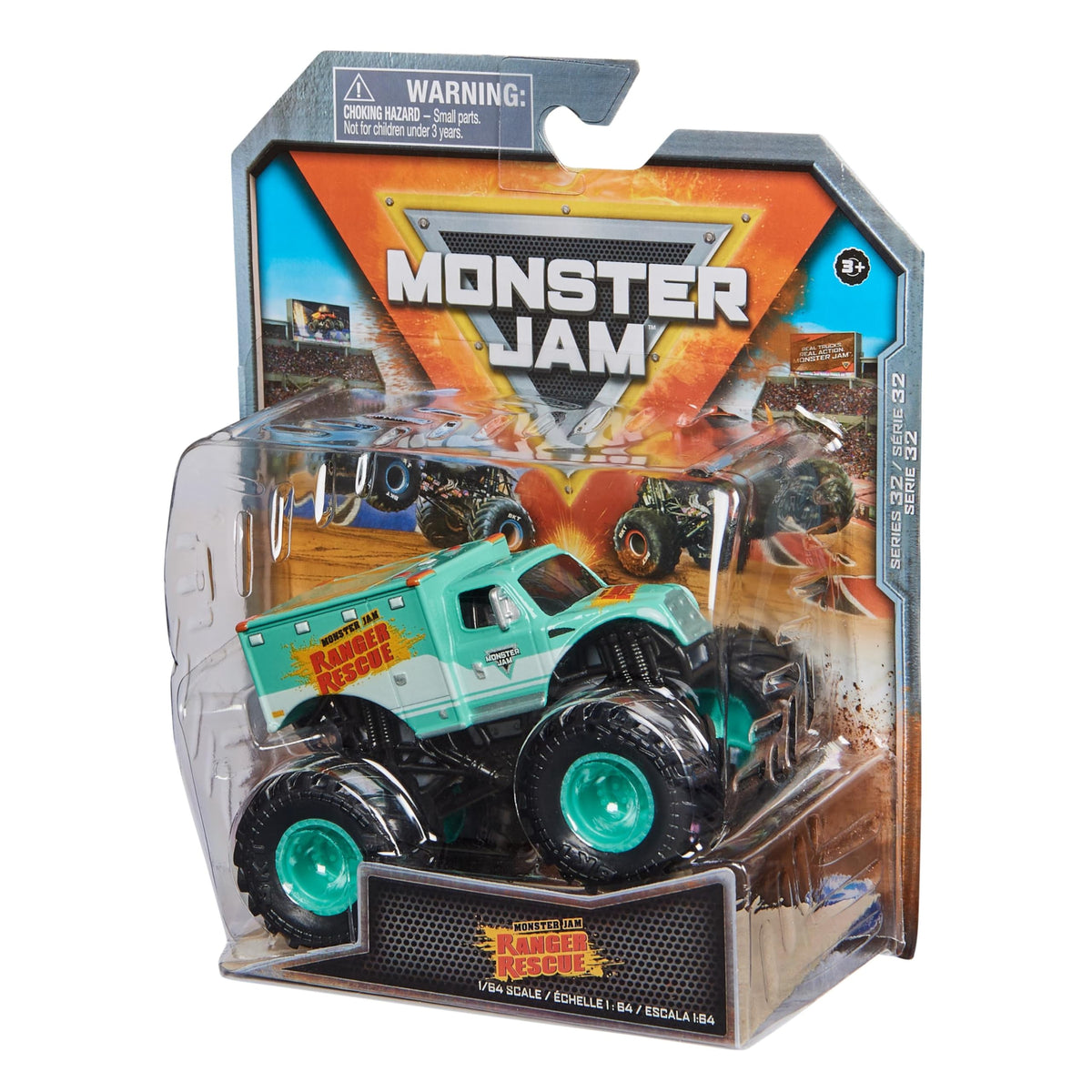 Monster Jam 2023 Spin Master 1:64 Diecast Truck – Ranger Rescue (Everyday Heroes) Series 32