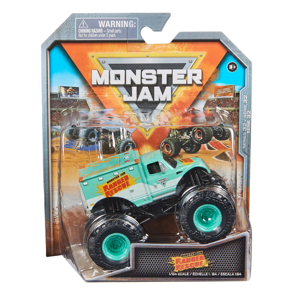 Monster Jam 2023 Spin Master 1:64 Diecast Truck – Ranger Rescue (Everyday Heroes) Series 32