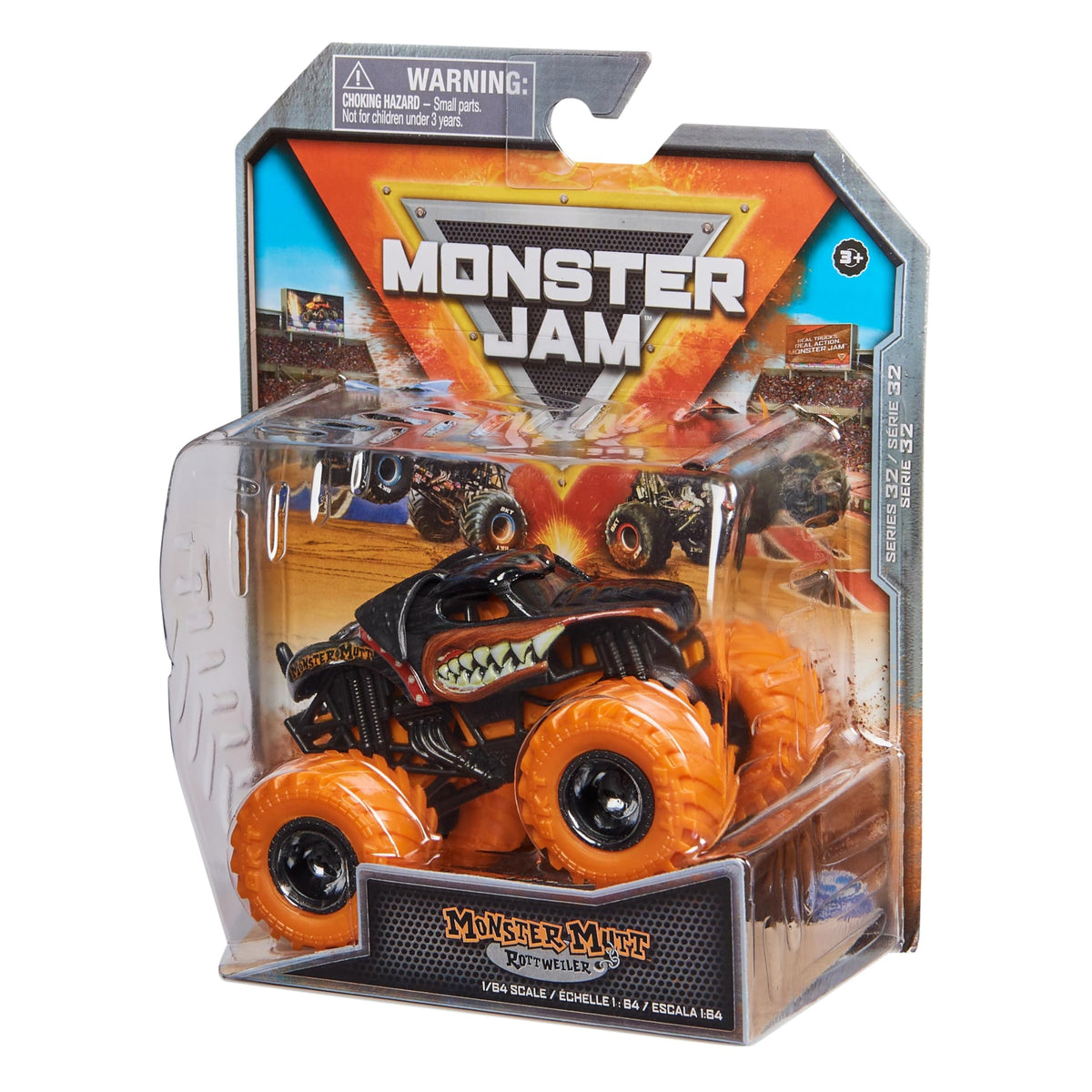Monster Jam 2023 Spin Master 1:64 Die-Cast Ruff Crowd Monster Mutt Rottweiler | Collectible Truck