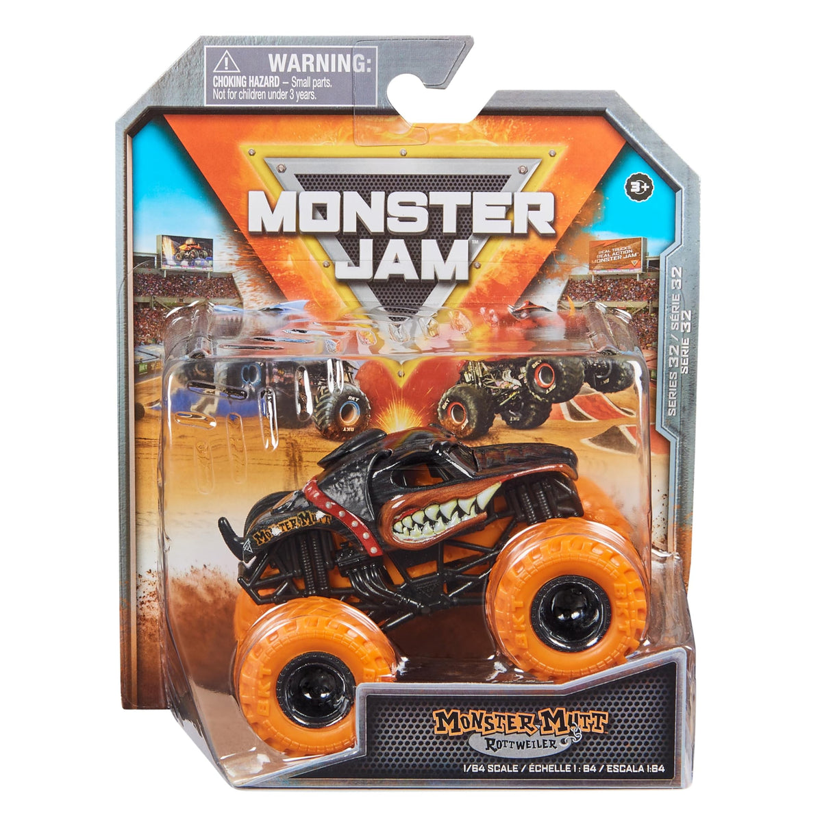 Monster Jam 2023 Spin Master 1:64 Die-Cast Ruff Crowd Monster Mutt Rottweiler | Collectible Truck