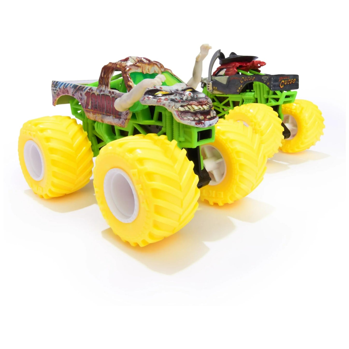Monster Jam Zombie vs Pirate’s Curse 1:64 Die-Cast Trucks – Series 32, Exclusive Yellow BKT Tires
