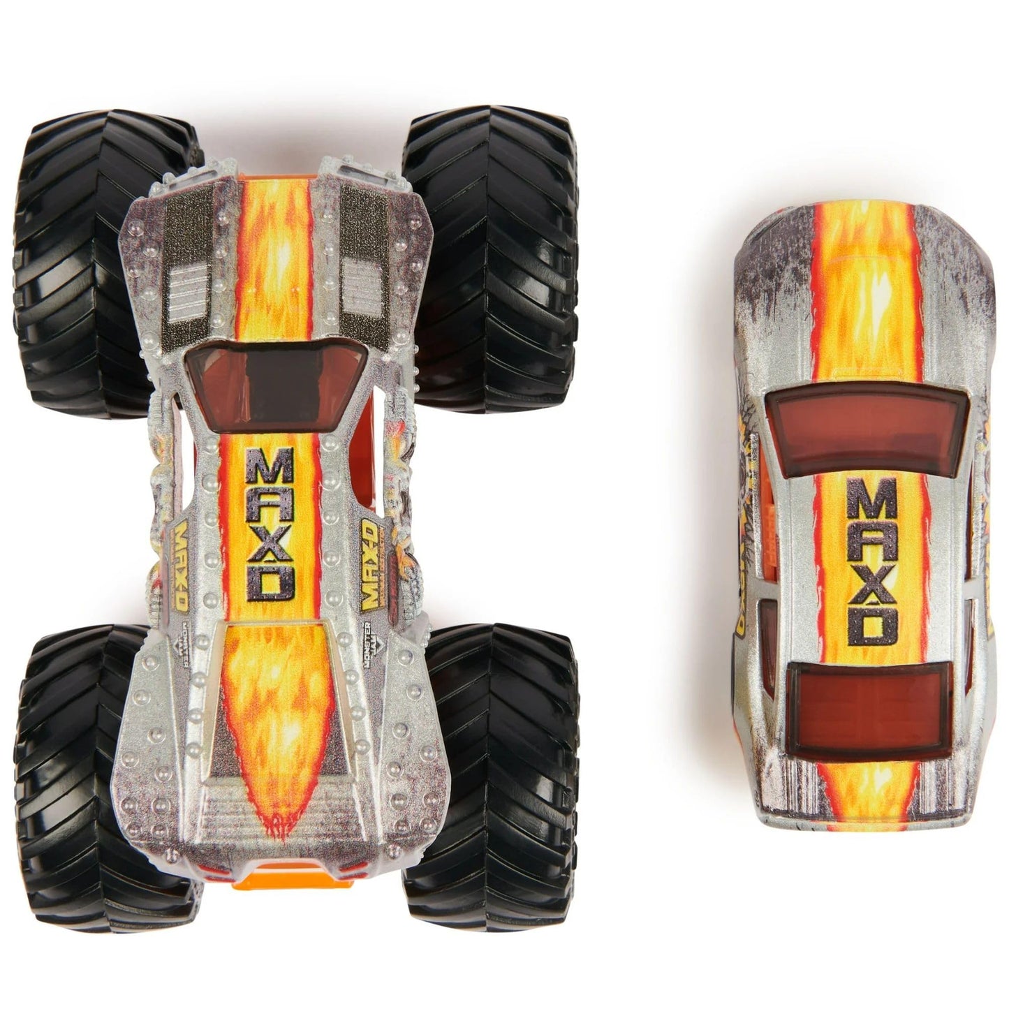 Monster Jam Official 1:64 Die-Cast 2-Pack Series 5 – Max-D Monster Truck & Race Car
