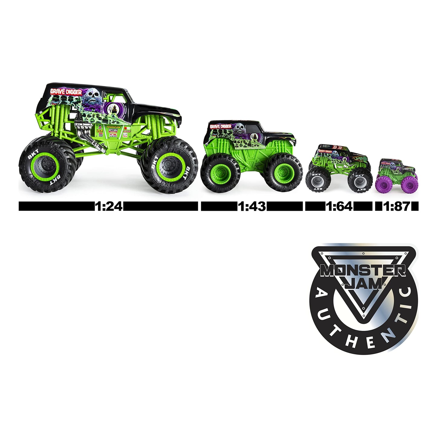 Monster Jam Son-uva Digger 1:24 Scale Die-Cast Truck – Official Collector Toy for Kids 3+