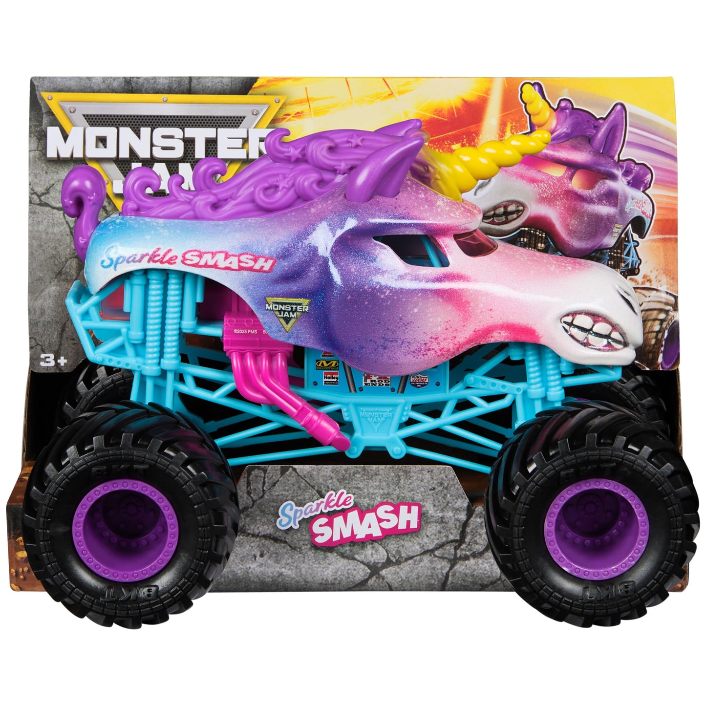 Monster Jam Sparkle Smash 1:24 Die-Cast Monster Truck | Official Collector Vehicle