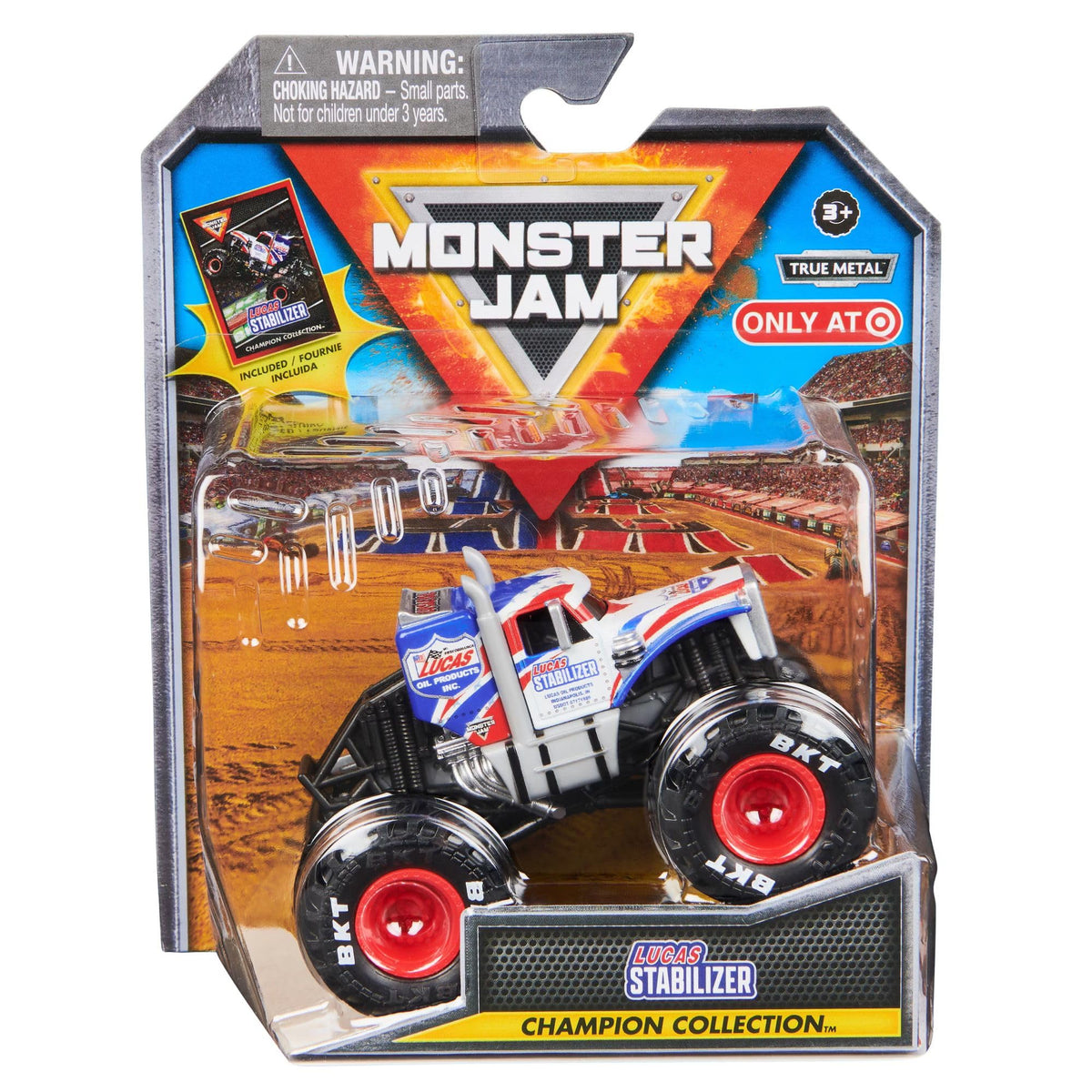 Monster Jam Stadium Series Championship Collection 1:64 Scale Trucks – Lucas Stabilizer + Collectible Card