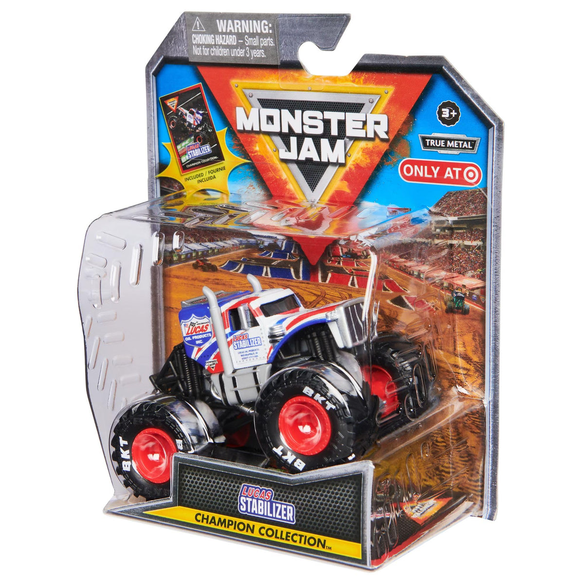 Monster Jam Stadium Series Championship Collection 1:64 Scale Trucks – Lucas Stabilizer + Collectible Card