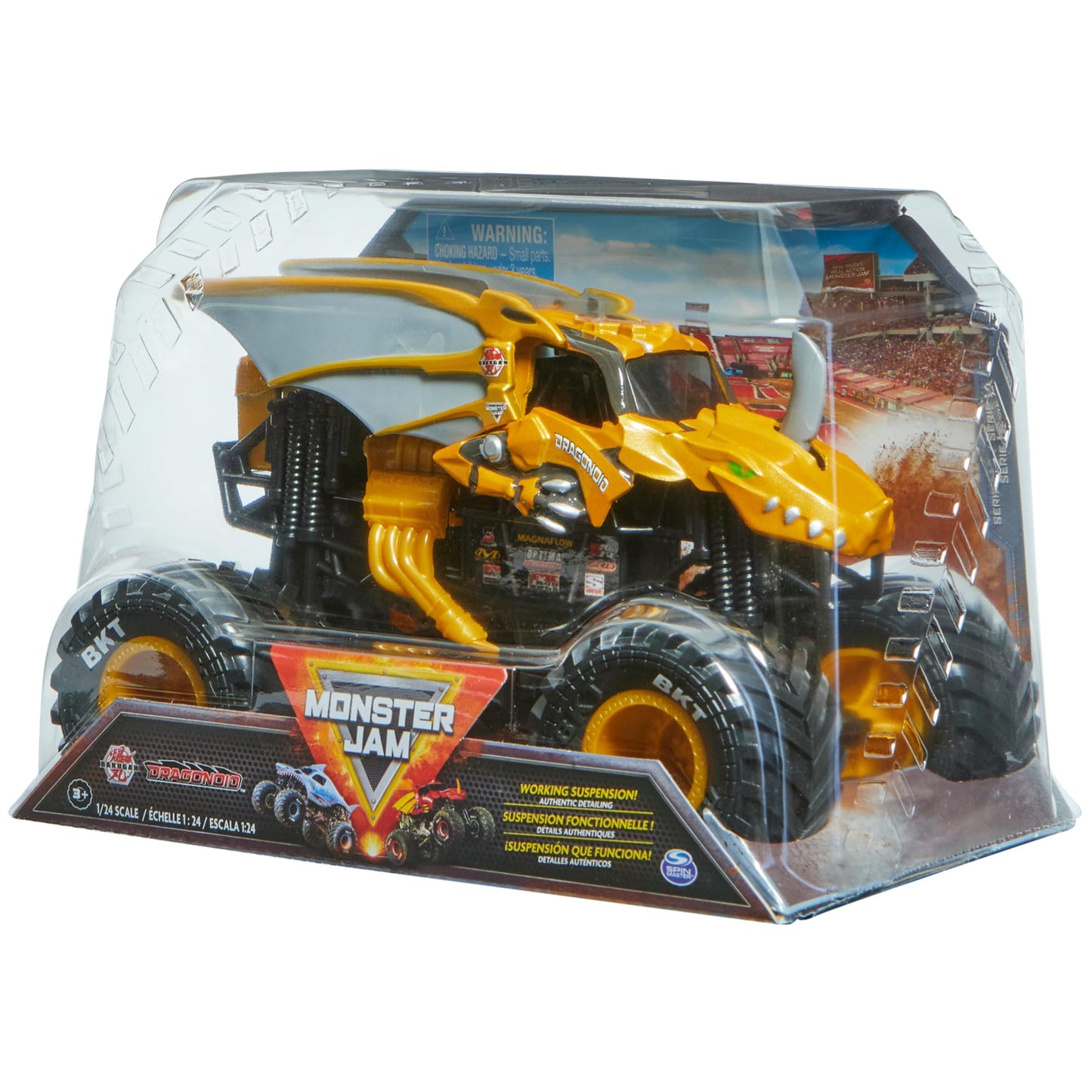 Monster Jam Official Bakugan Dragonoid Monster Truck 1:24 Scale Die-Cast | Collectible Kids Toy