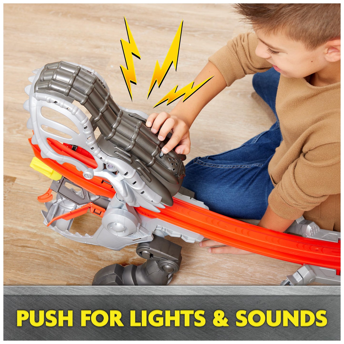 Monster Jam ThunderROARus Drop Playset — 6+ ft Tall, Lights & Sounds