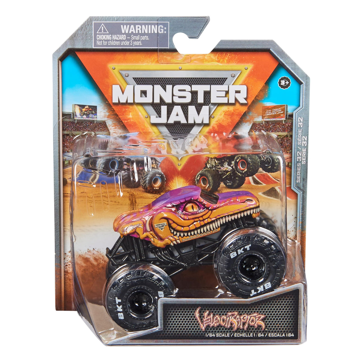 Monster Jam Velociraptor 1:64 Diecast Truck – Arena Favorites (2023 Spin Master)