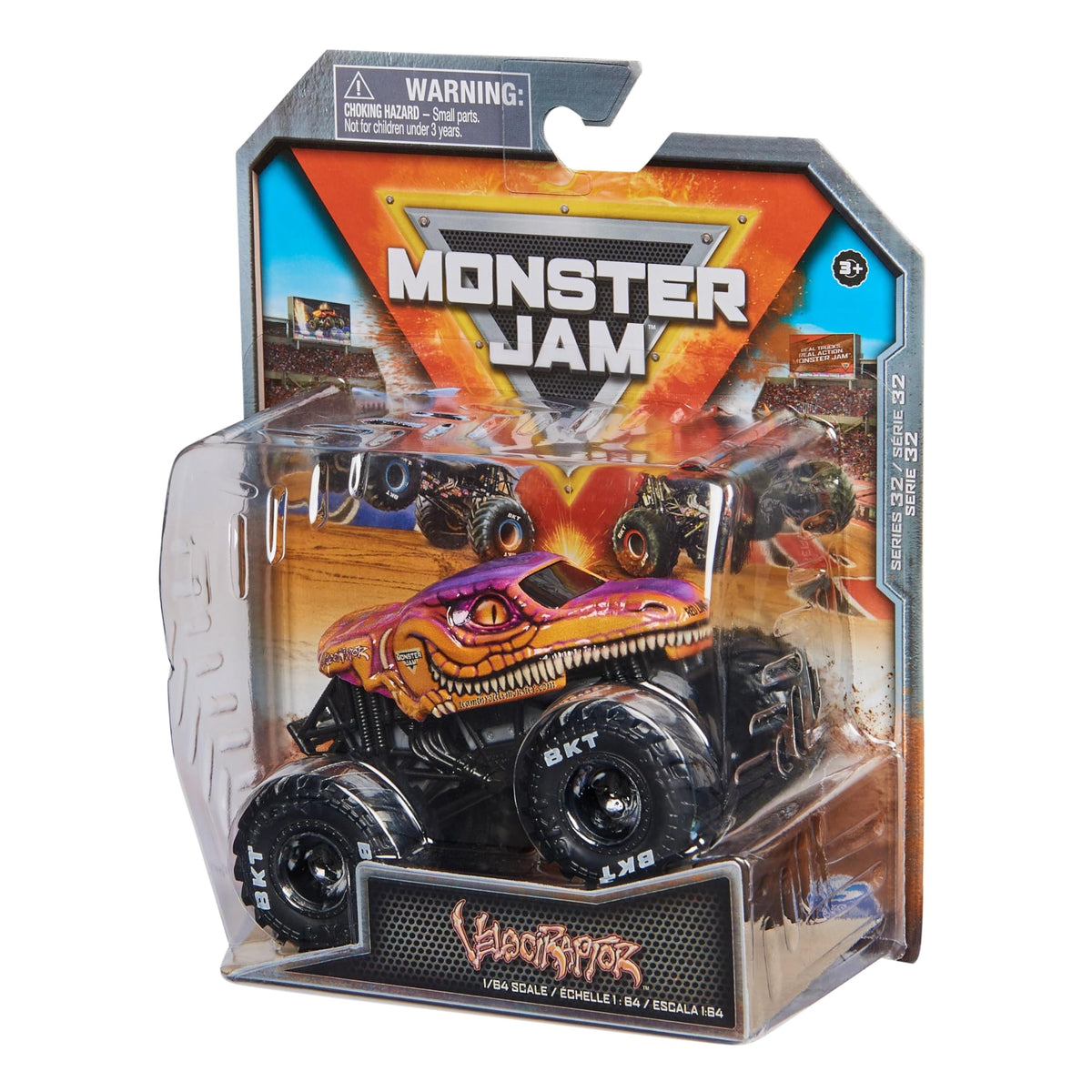 Monster Jam Velociraptor 1:64 Diecast Truck – Arena Favorites (2023 Spin Master)