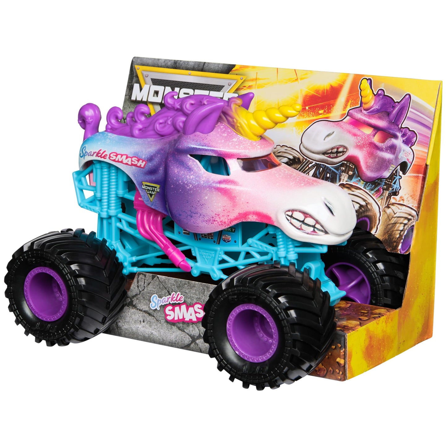 Monster Jam Sparkle Smash 1:24 Die-Cast Monster Truck | Official Collector Vehicle