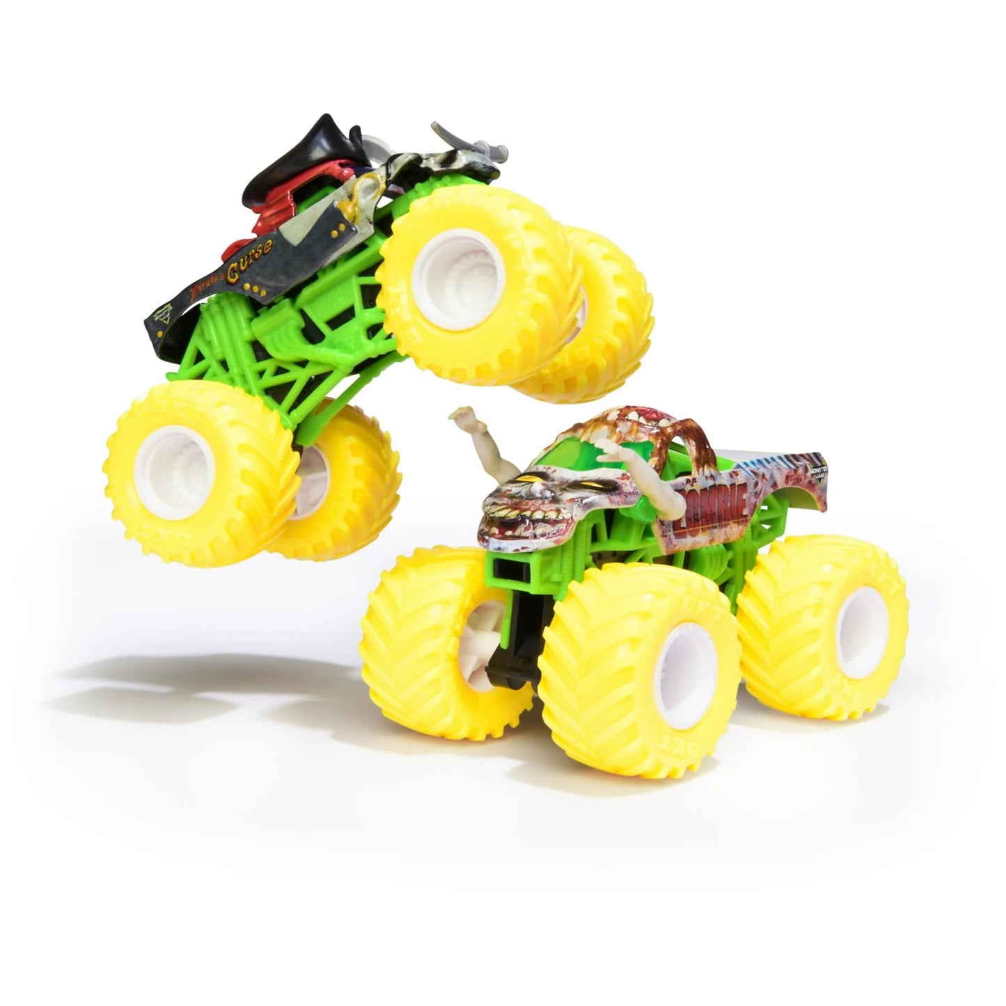 Monster Jam Zombie vs Pirate’s Curse 1:64 Die-Cast Trucks – Series 32, Exclusive Yellow BKT Tires