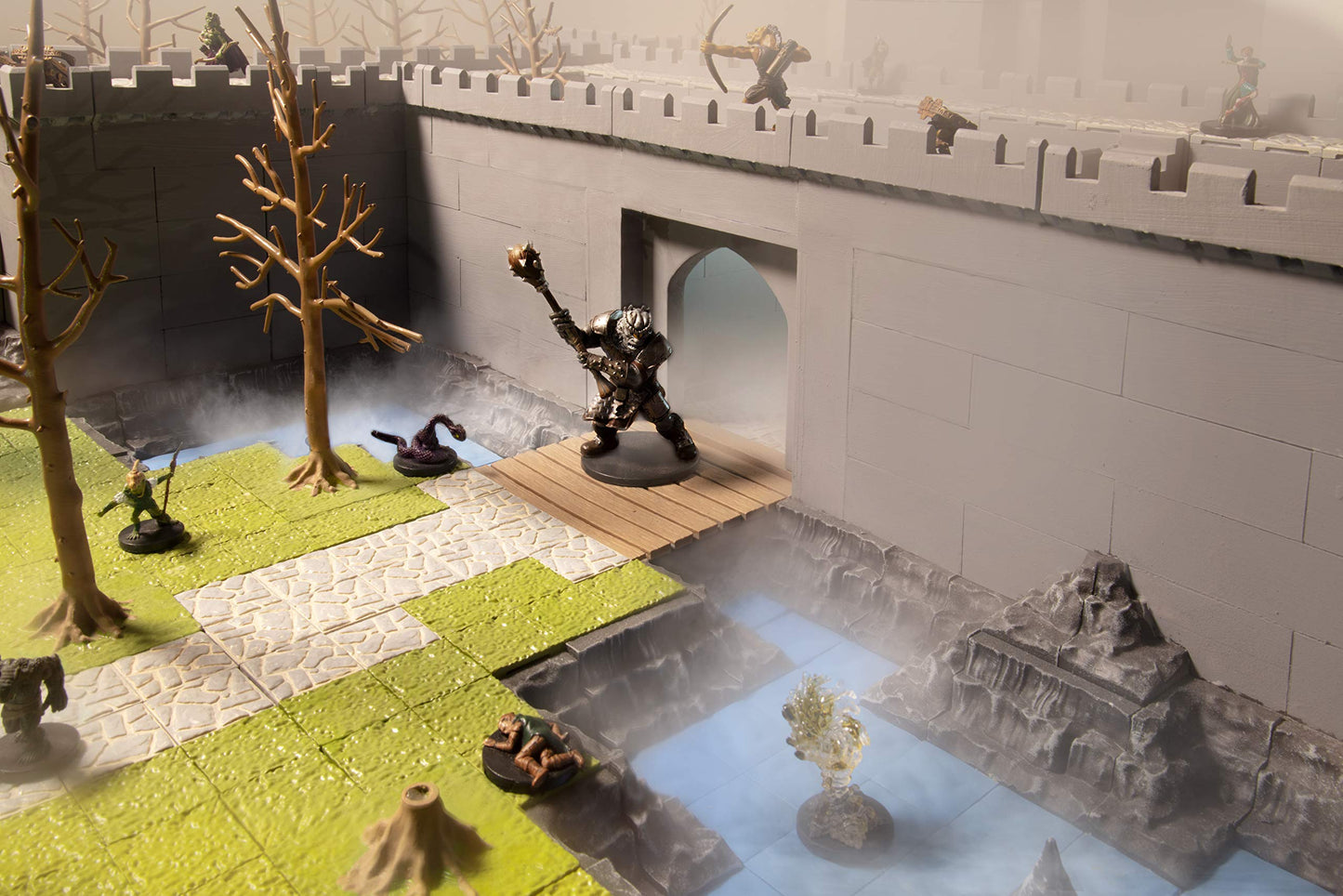 Monster Protectors Adventure Terrain Water Tiles – 50pc Hand-Painted, Snap-On D&D & Pathfinder Compatible