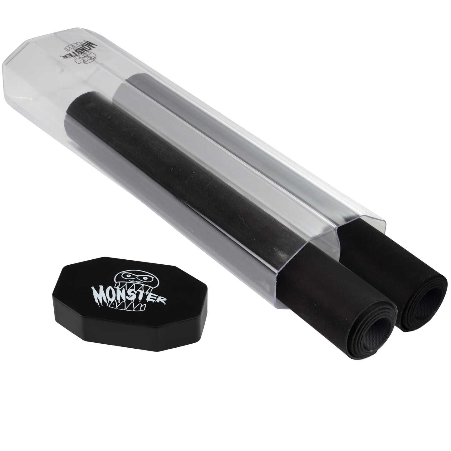Monster Protectors Prism Dual Playmat Tube (Black) – Holds Two Mats & Easy In/Out Case