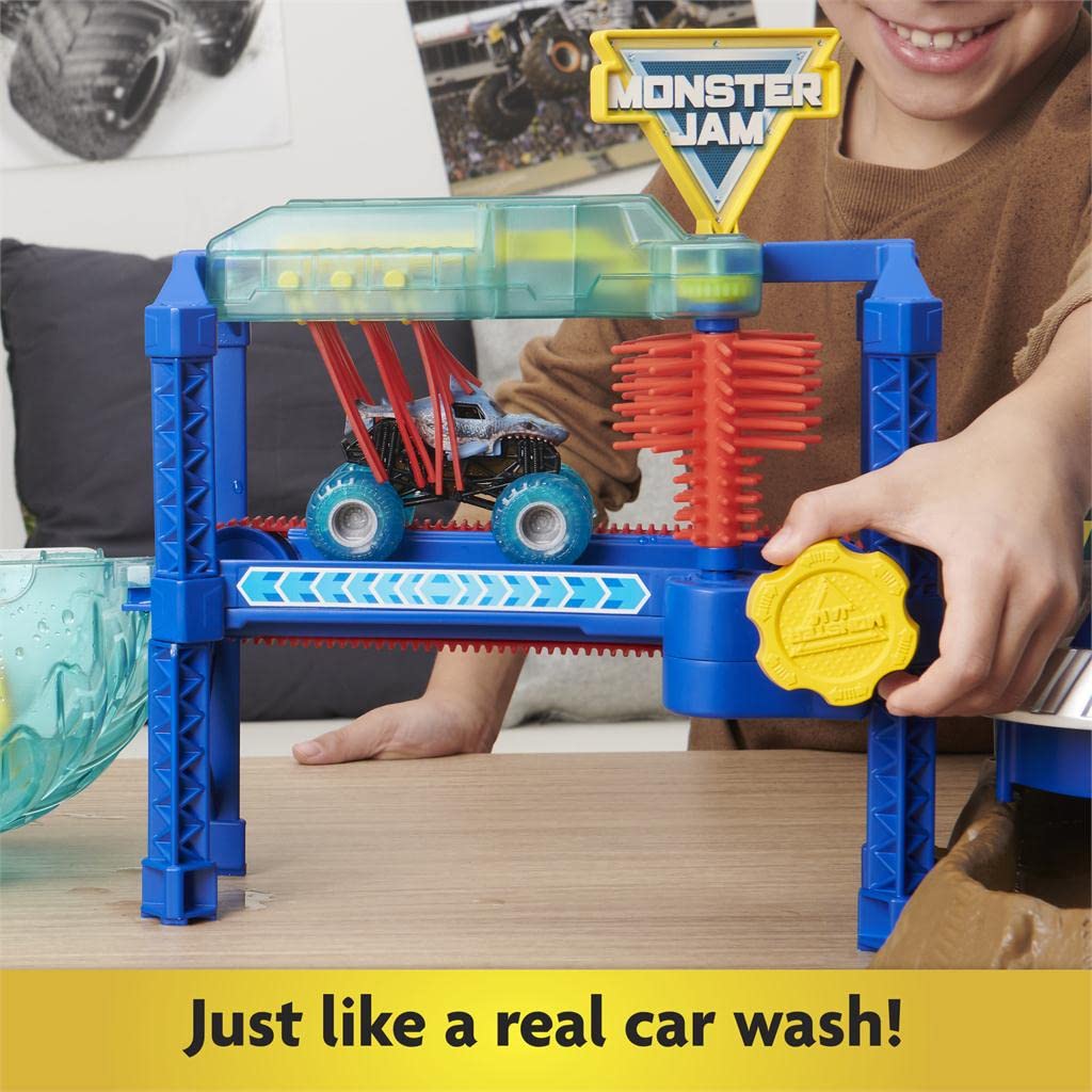Monster Jam MNJ VHP 1t64 Power Wash Playset GML – Authentic Die-Cast Trucks