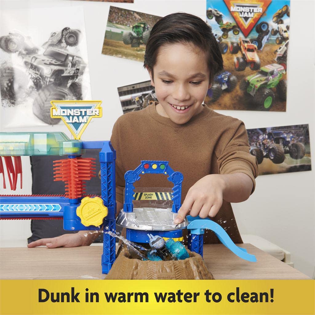 Monster Jam MNJ VHP 1t64 Power Wash Playset GML – Authentic Die-Cast Trucks