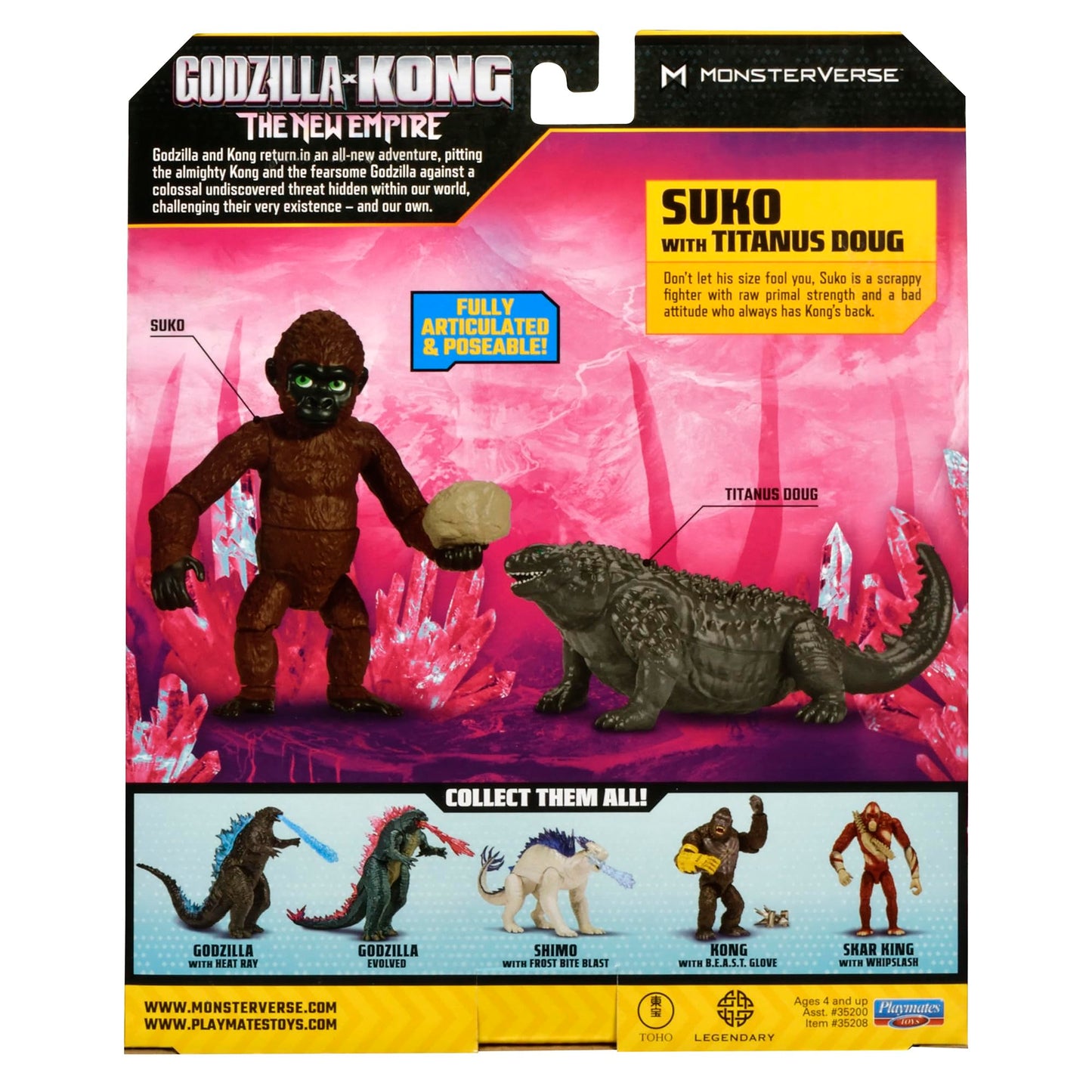 MonsterVerse Godzilla x Kong Suko 15 cm Articulated Figure – 12-Point Poseability with Accessory