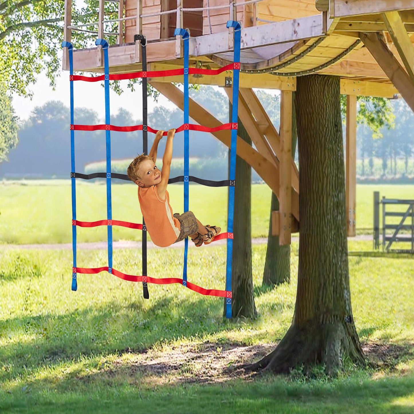 Mont Pleasant Climbing Net for Kids Outdoor – Heavy-Duty Cargo Net for Jungle Gyms