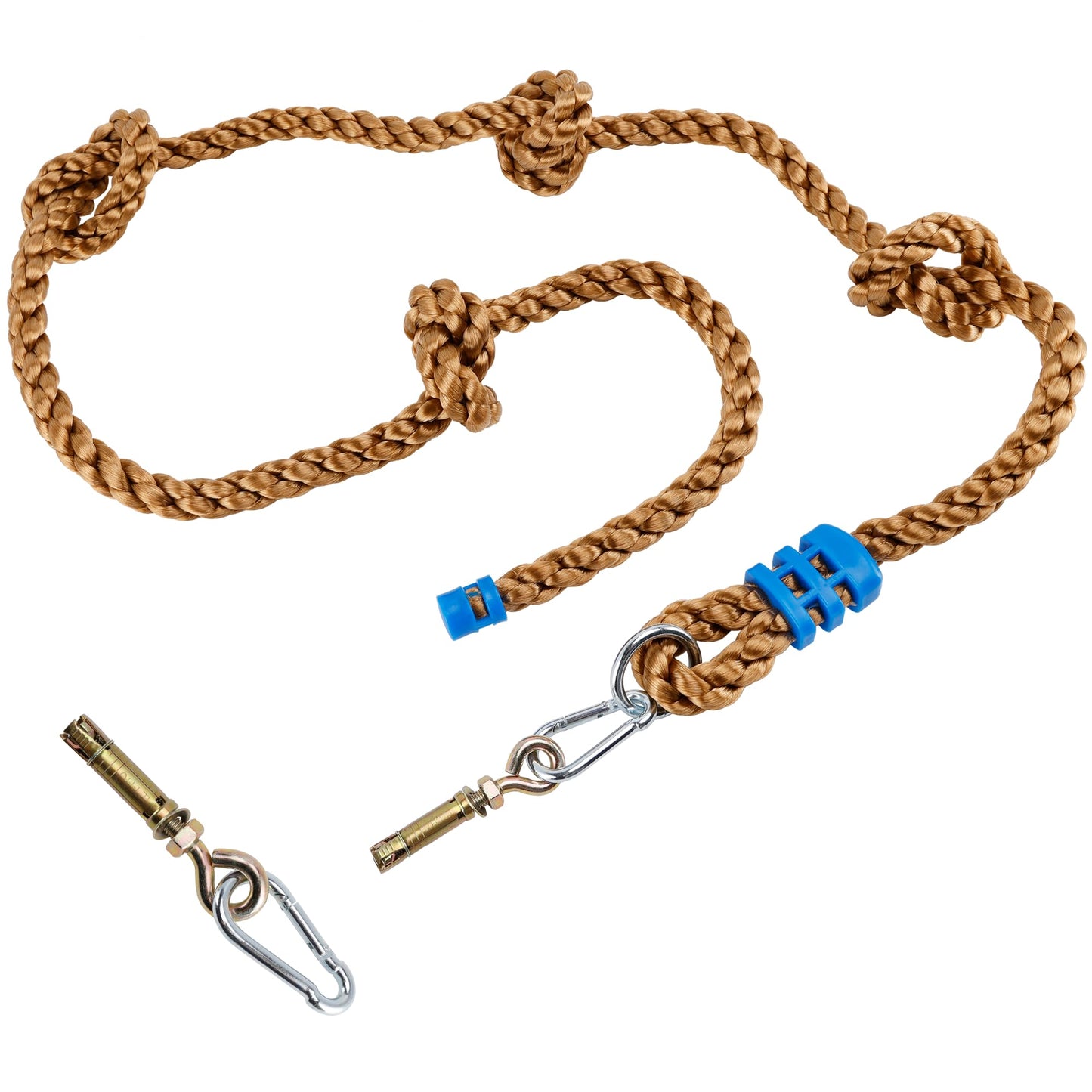 Mont Pleasant Climbing Rope for Kids – 8.2 ft, 4 Knotted Steps, Outdoor Playground Accessory
