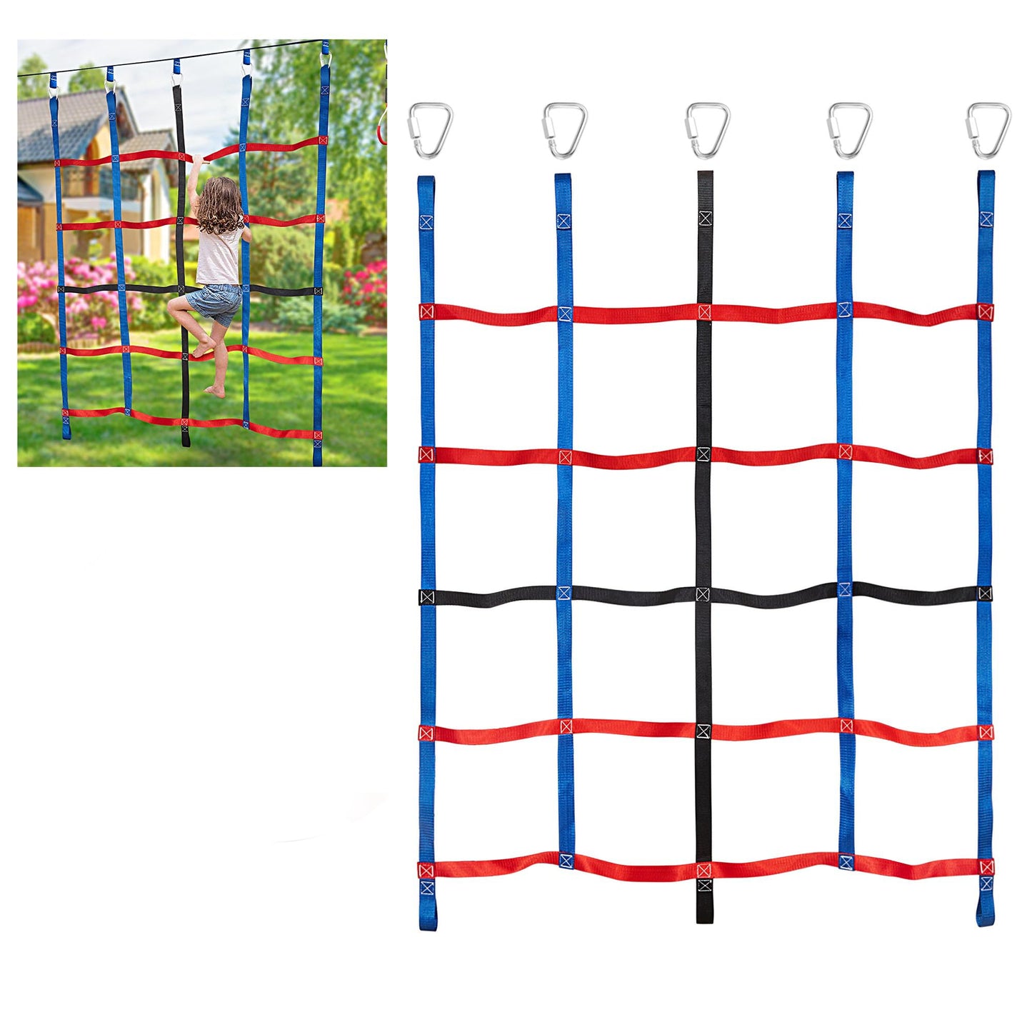 Mont Pleasant Climbing Net for Kids Outdoor – Heavy-Duty Cargo Net for Jungle Gyms