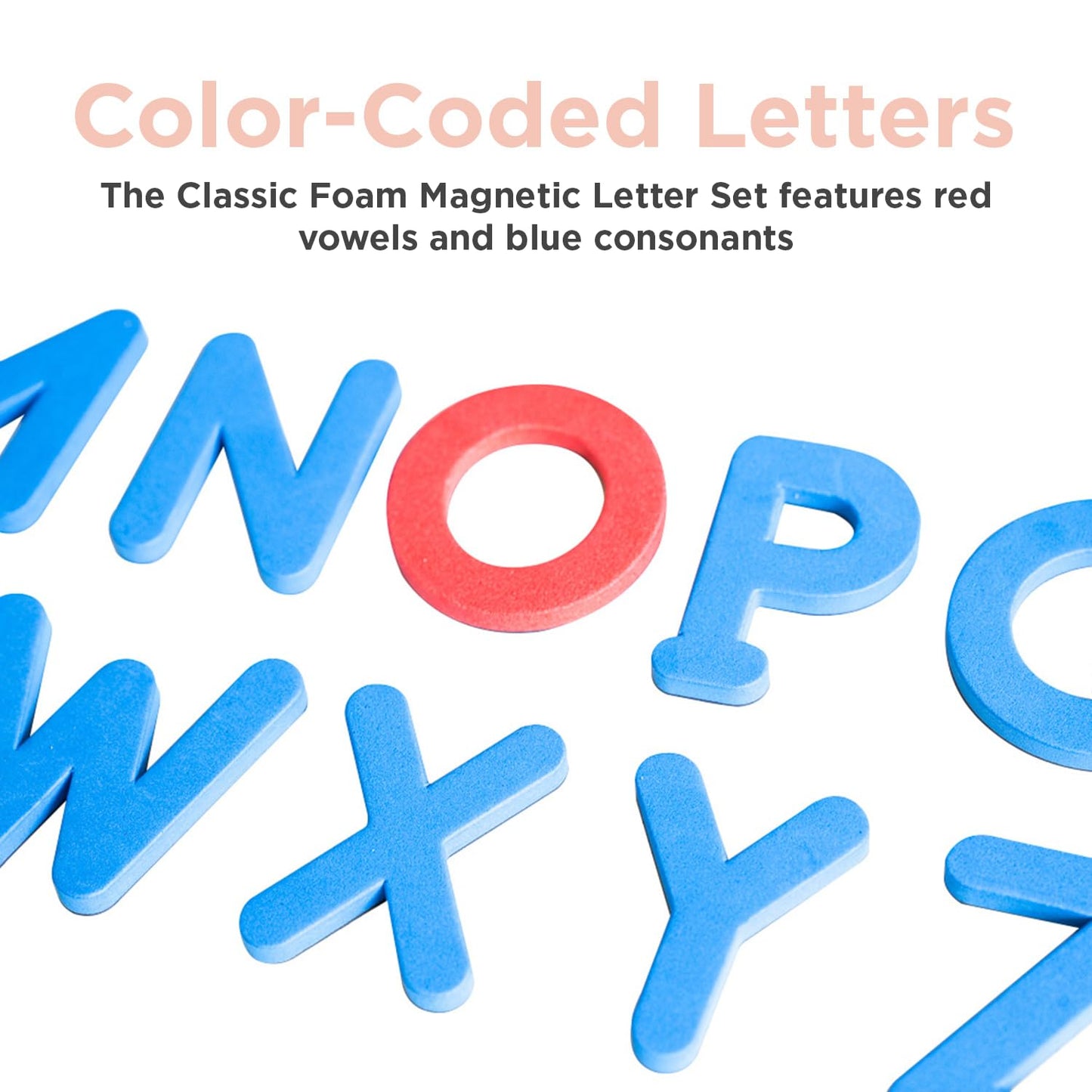 Montessori & Me Magnetic Foam Letters – Classroom Alphabet Kit with 274 Pieces & CVC Cards
