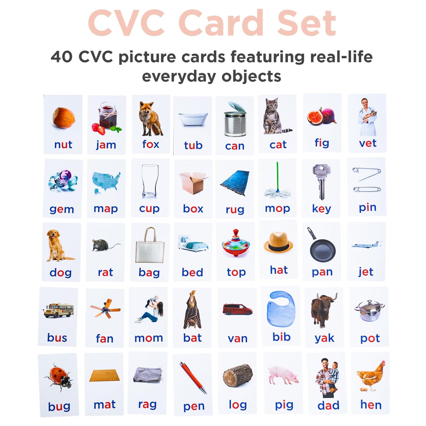 Montessori & Me Magnetic Foam Letters – Classroom Alphabet Kit with 274 Pieces & CVC Cards