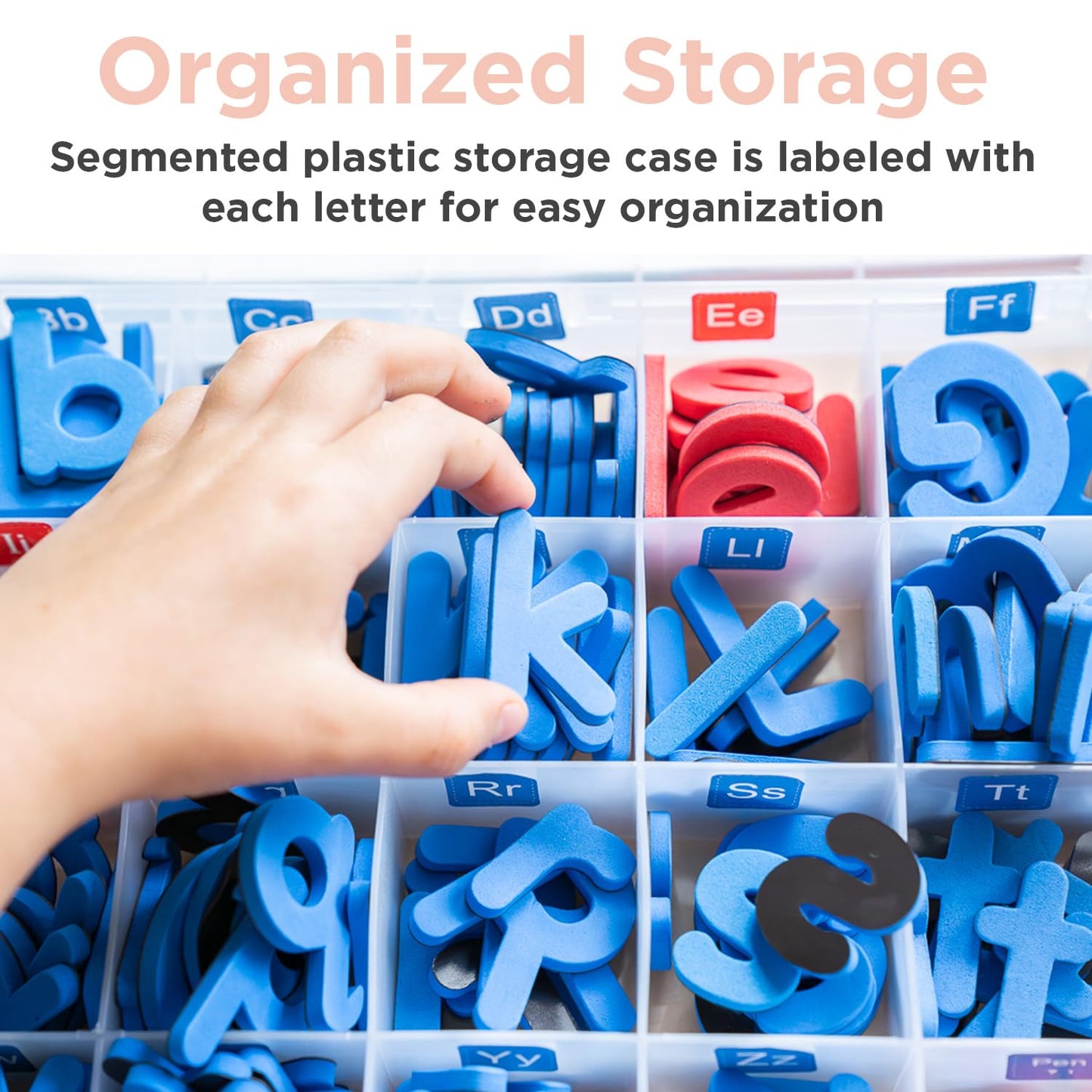 Montessori & Me Magnetic Foam Letters – Classroom Alphabet Kit with 274 Pieces & CVC Cards