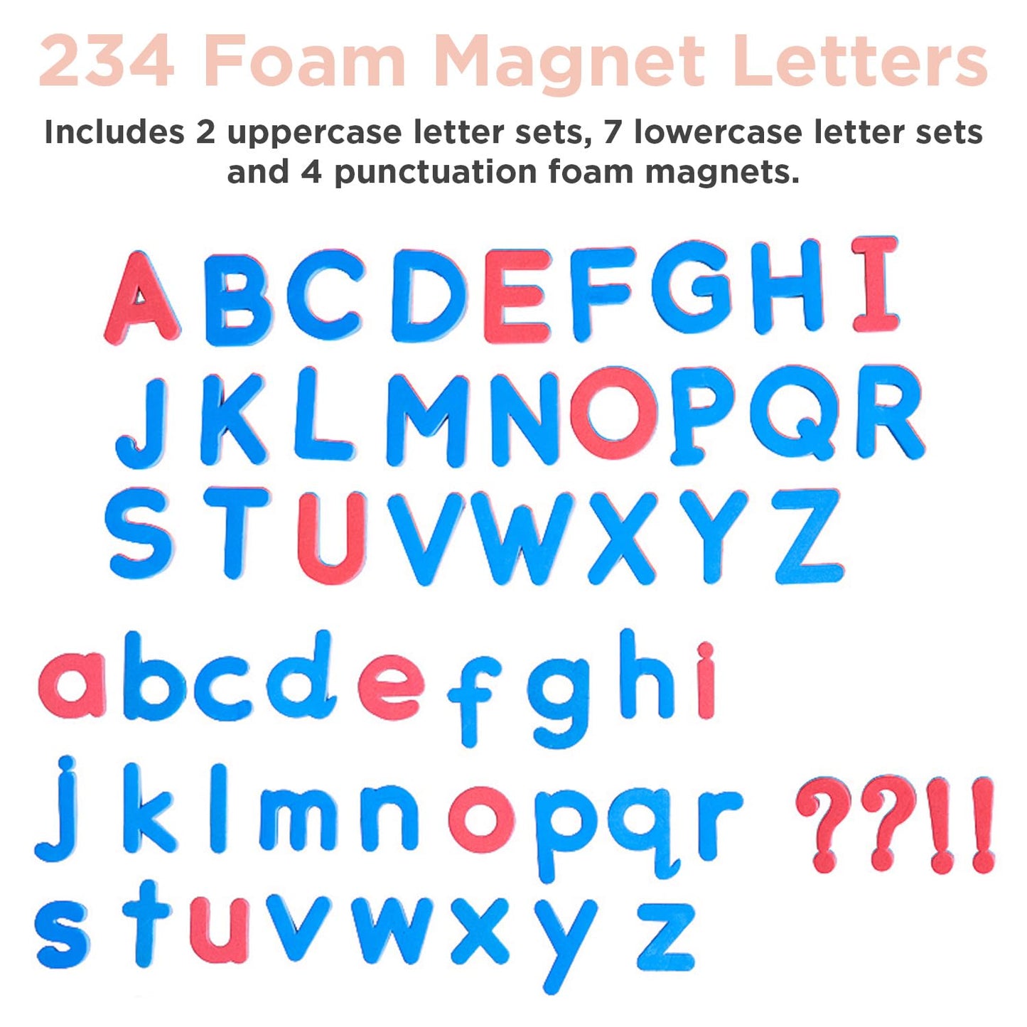 Montessori & Me Magnetic Foam Letters – Classroom Alphabet Kit with 274 Pieces & CVC Cards