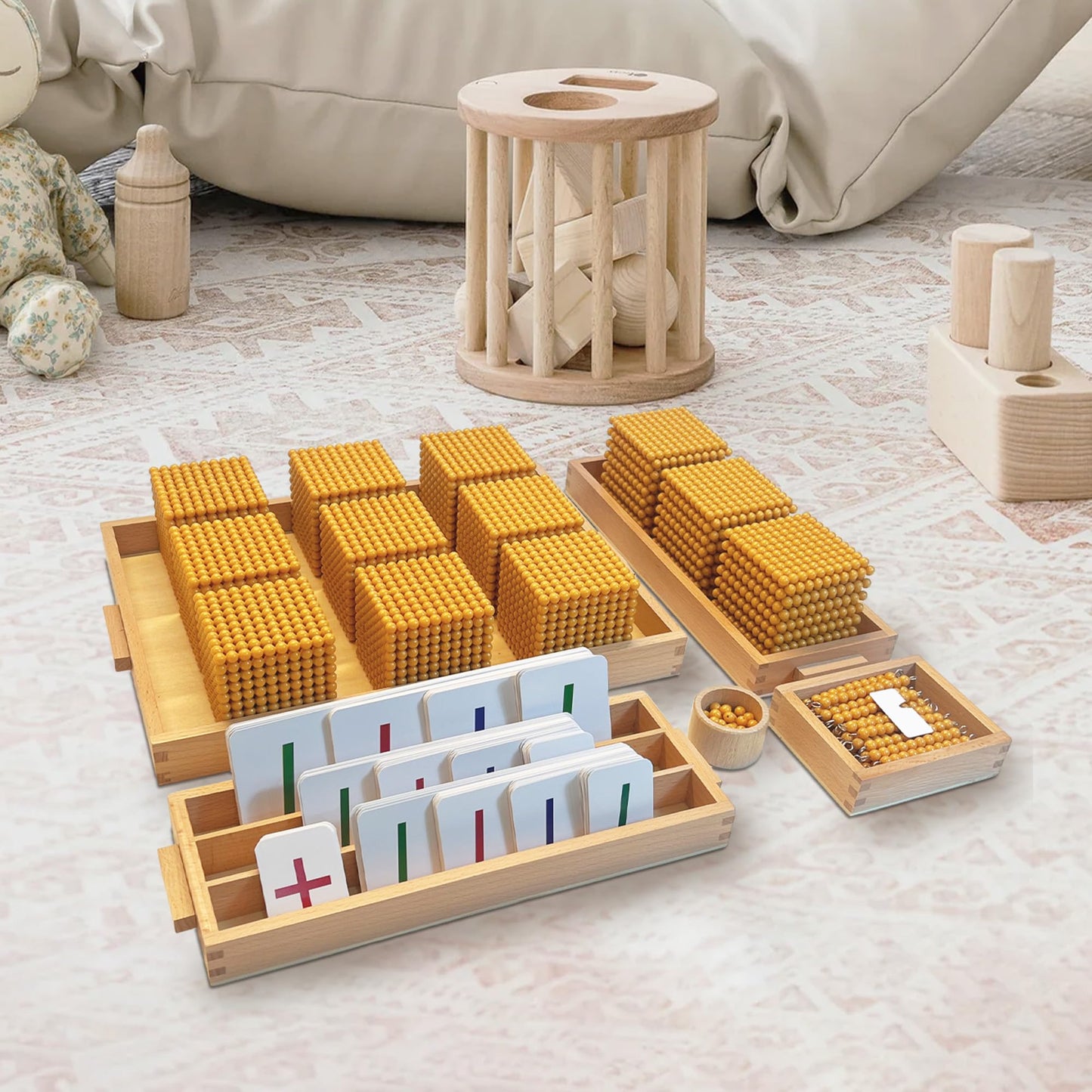 Montex Montessori Golden Beads Set – Counting Beads & Math Materials