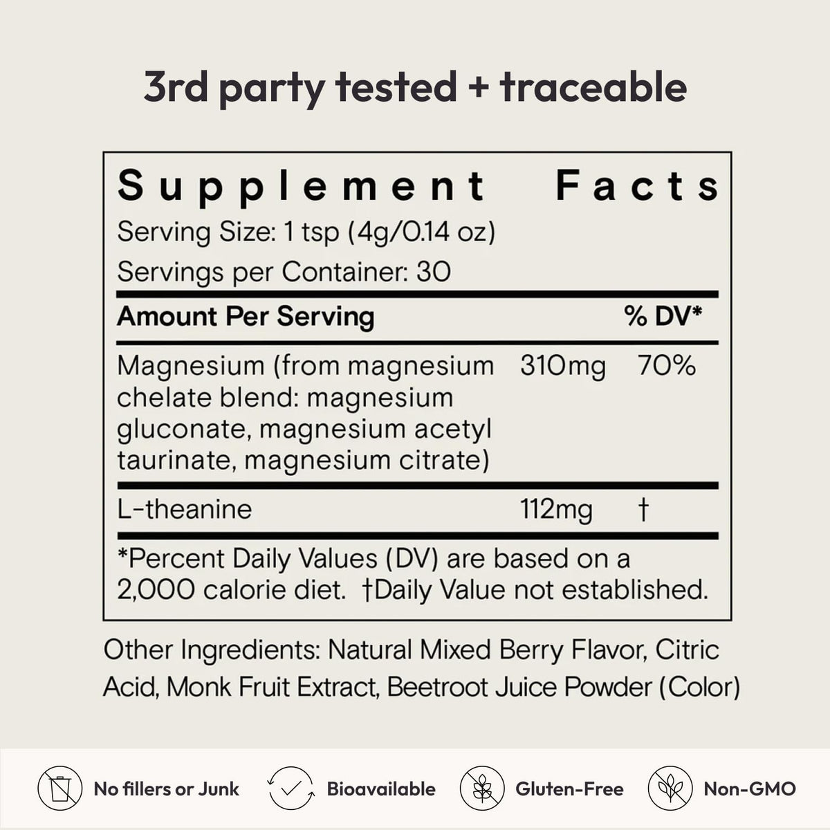 Moon Juice Magnesi-Om Magnesium Powder with L-Theanine – Rest, Relaxation & Regularity | Vegan, Non-GMO, Sugar-Free