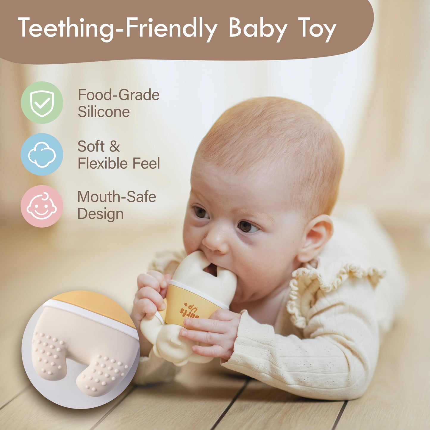 Moonkie Food Grade Silicone Toy Cars – 5-Pack Push & Go Baby Toys (4–12 Months)