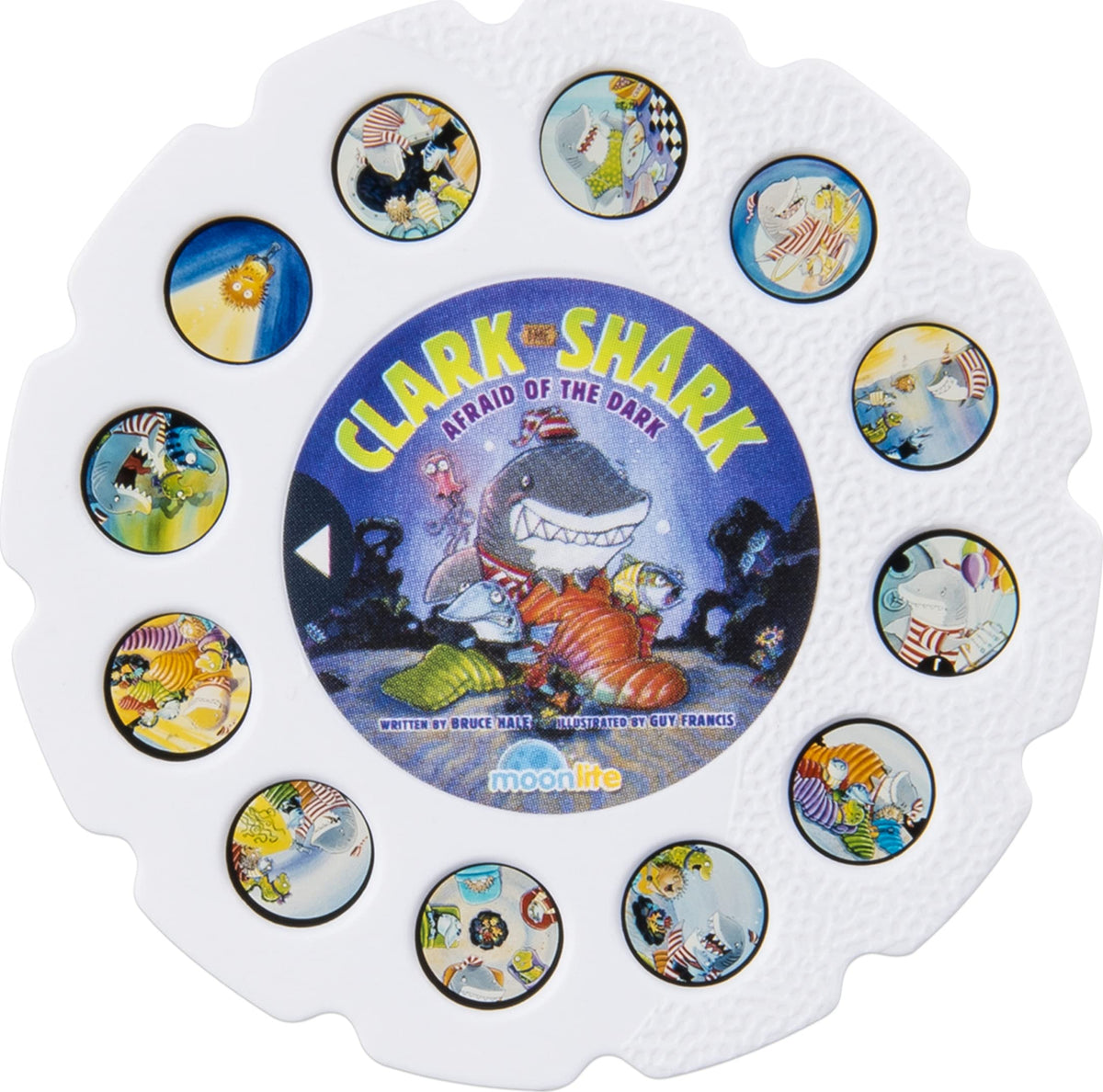 Moonlite Storybook Reels for Flashlight Projector – Clark the Shark: Afraid of the Dark | 12 Months+
