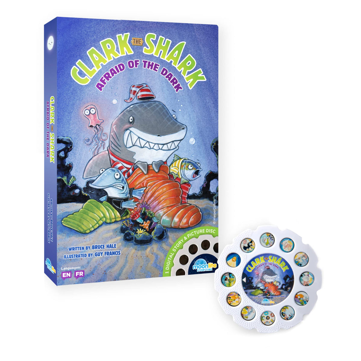 Moonlite Storybook Reels for Flashlight Projector – Clark the Shark: Afraid of the Dark | 12 Months+