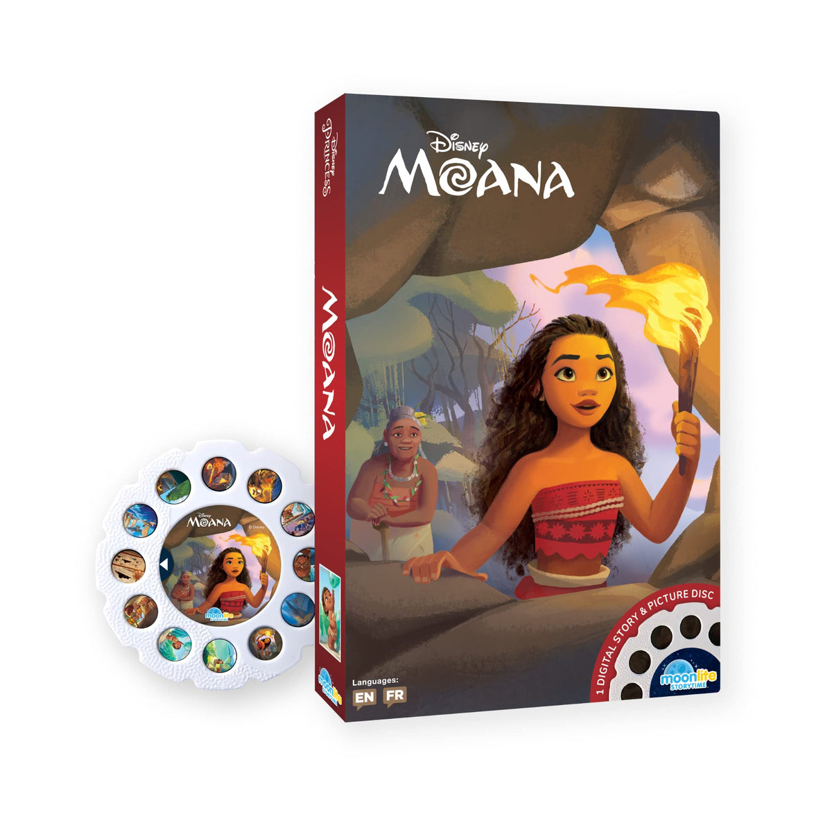 Moonlite Storytime Moana Disc – Interactive Reading with Sound FX (Projector Sold Separately)