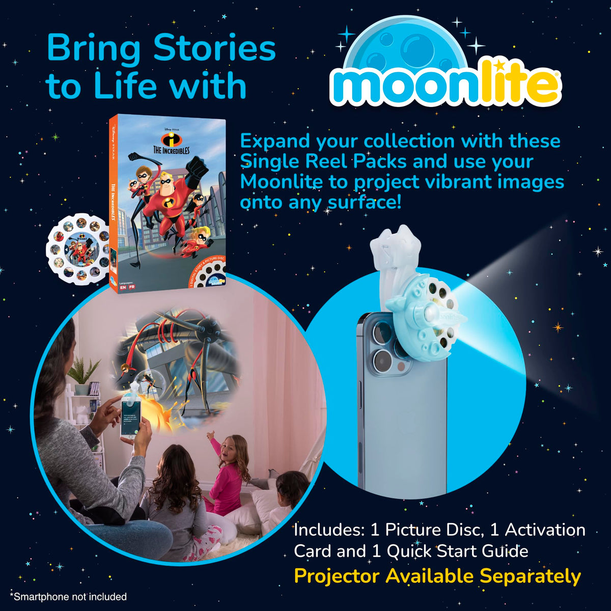 Moonlite Storytime: The Incredibles Disc — Magical Read-Along for Kids
