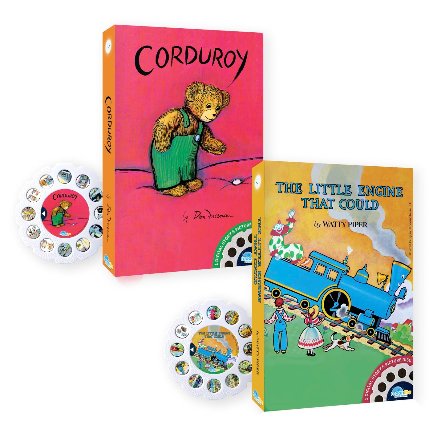 Moonlite Storytime Storybook Reels — The Little Engine That Could & Corduroy, 2-Story Set (Ages 12 Months+)