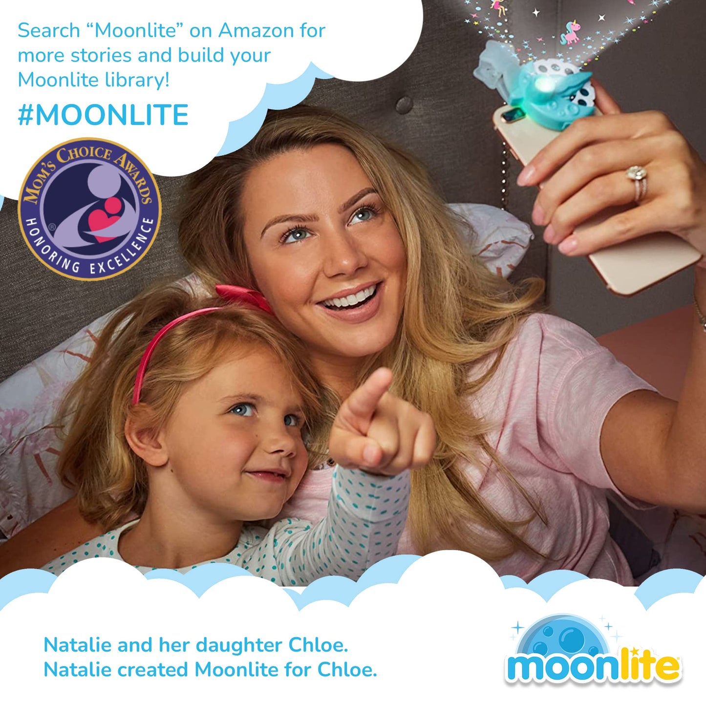 Moonlite Storytime Starter Pack: Smartphone Projector, Four Eric Carle Tales & Picture Disc