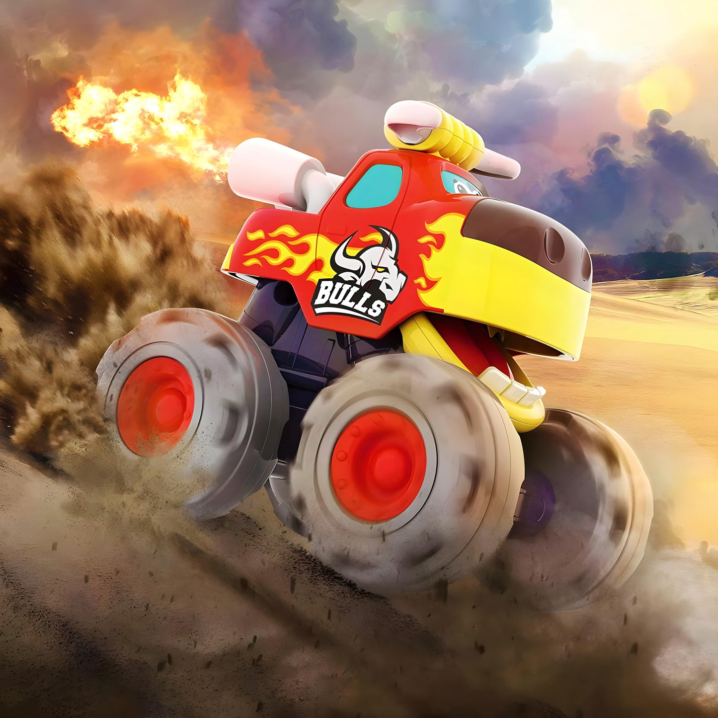 MOONTOY 3-Pack Monster Truck Toys for Toddlers 1–3 | Animal-Themed, Battery-Free, Safe