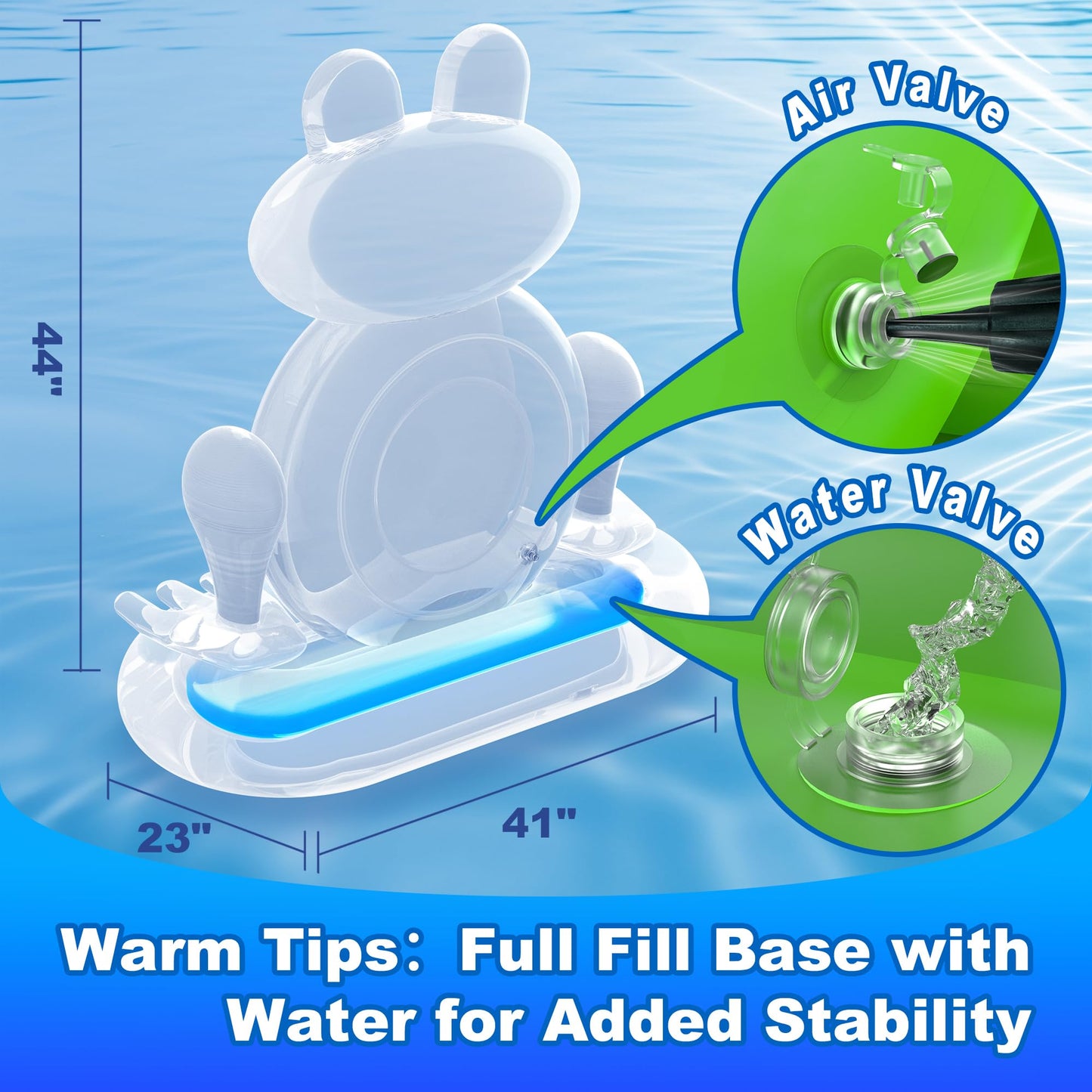 MOONTOY Frog Dart Pool Game — Inflatable Pool Toy with Pump Included