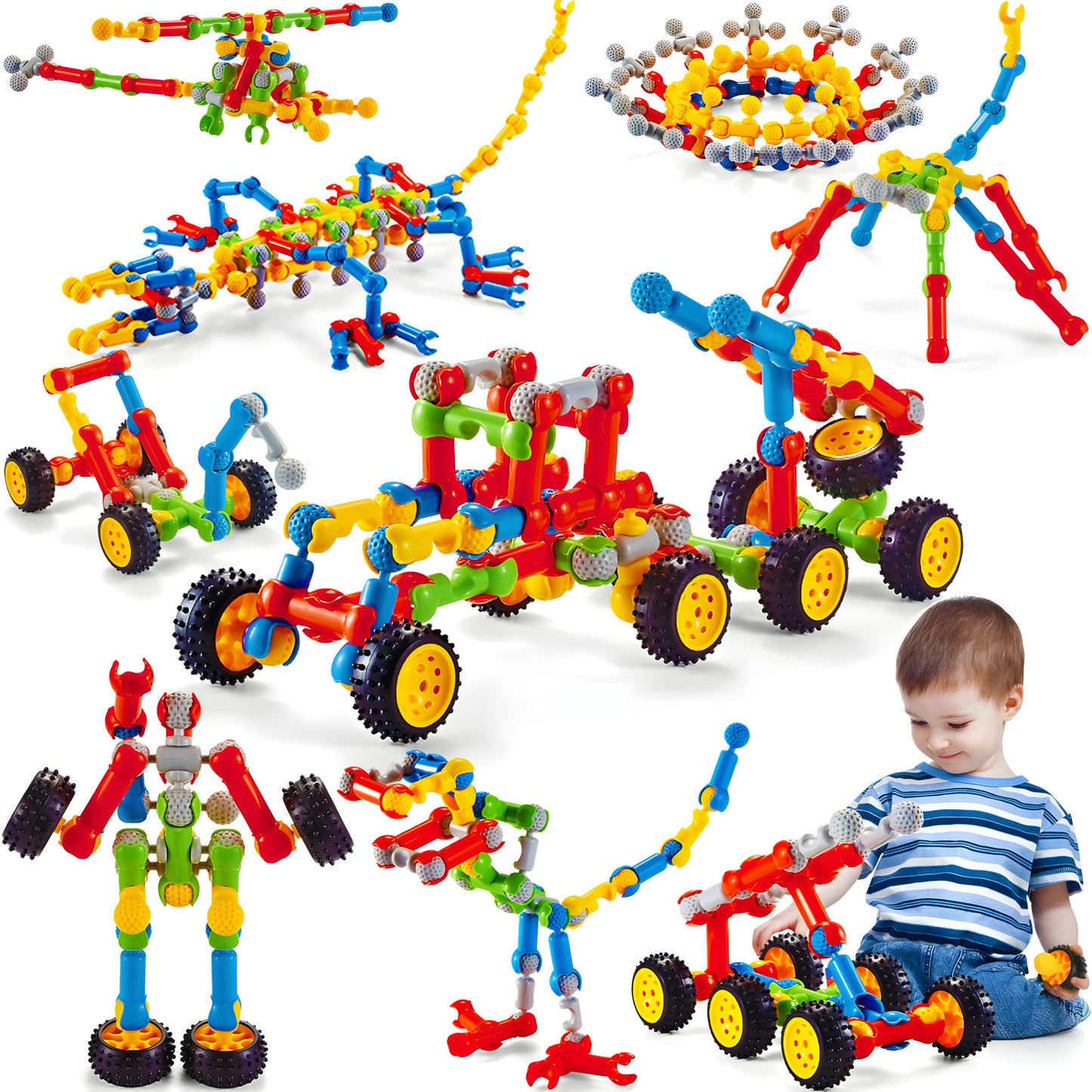 MOONTOY STEM Kits – Creative Building Toys for Ages 3-8 | Educational Construction Set