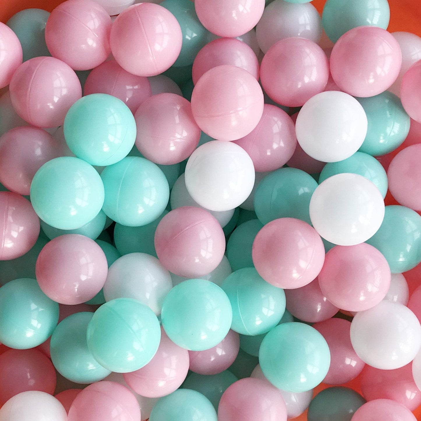 MoonxHome Ball Pit Balls – Crush-Proof Plastic, 2.15 in Diameter, 200 Pack (White/Green/Pink)