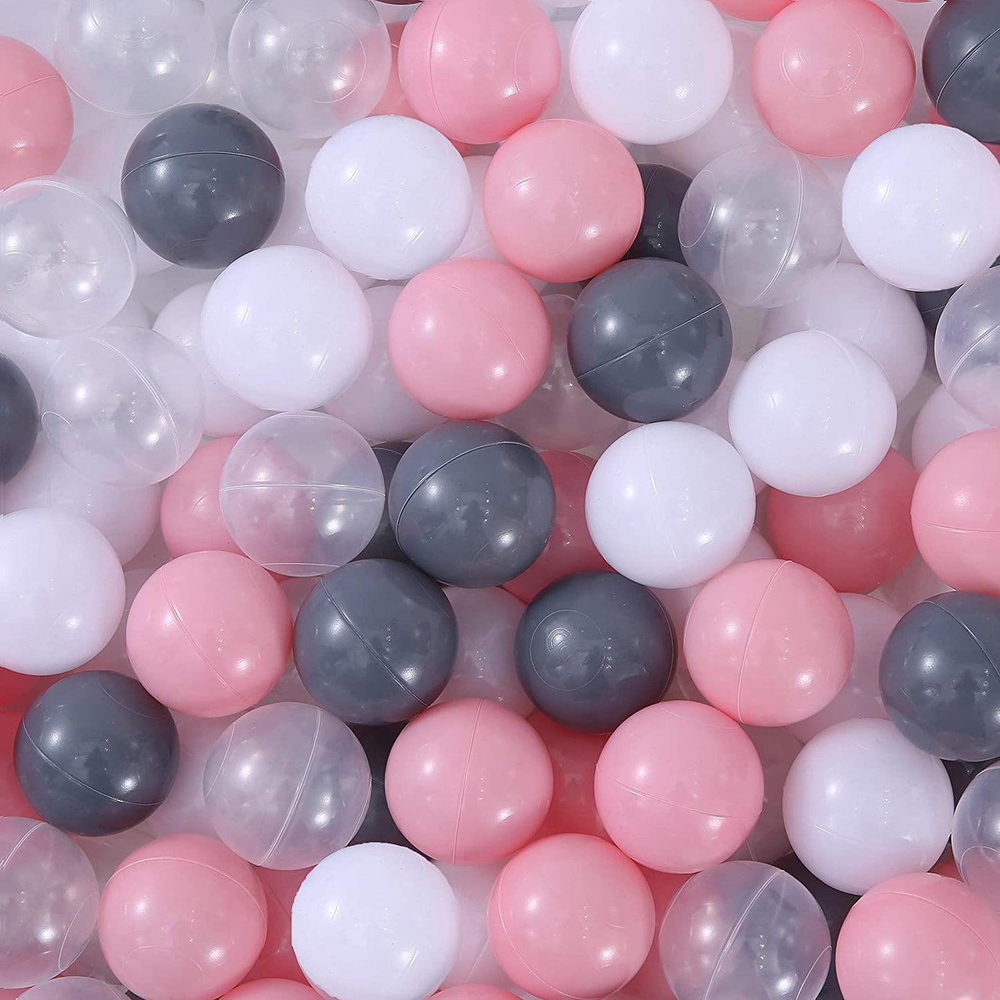 MoonxHome Crush-Proof Plastic Balls 2.15in Grey Ocean – 200-Pack for Ball Pits