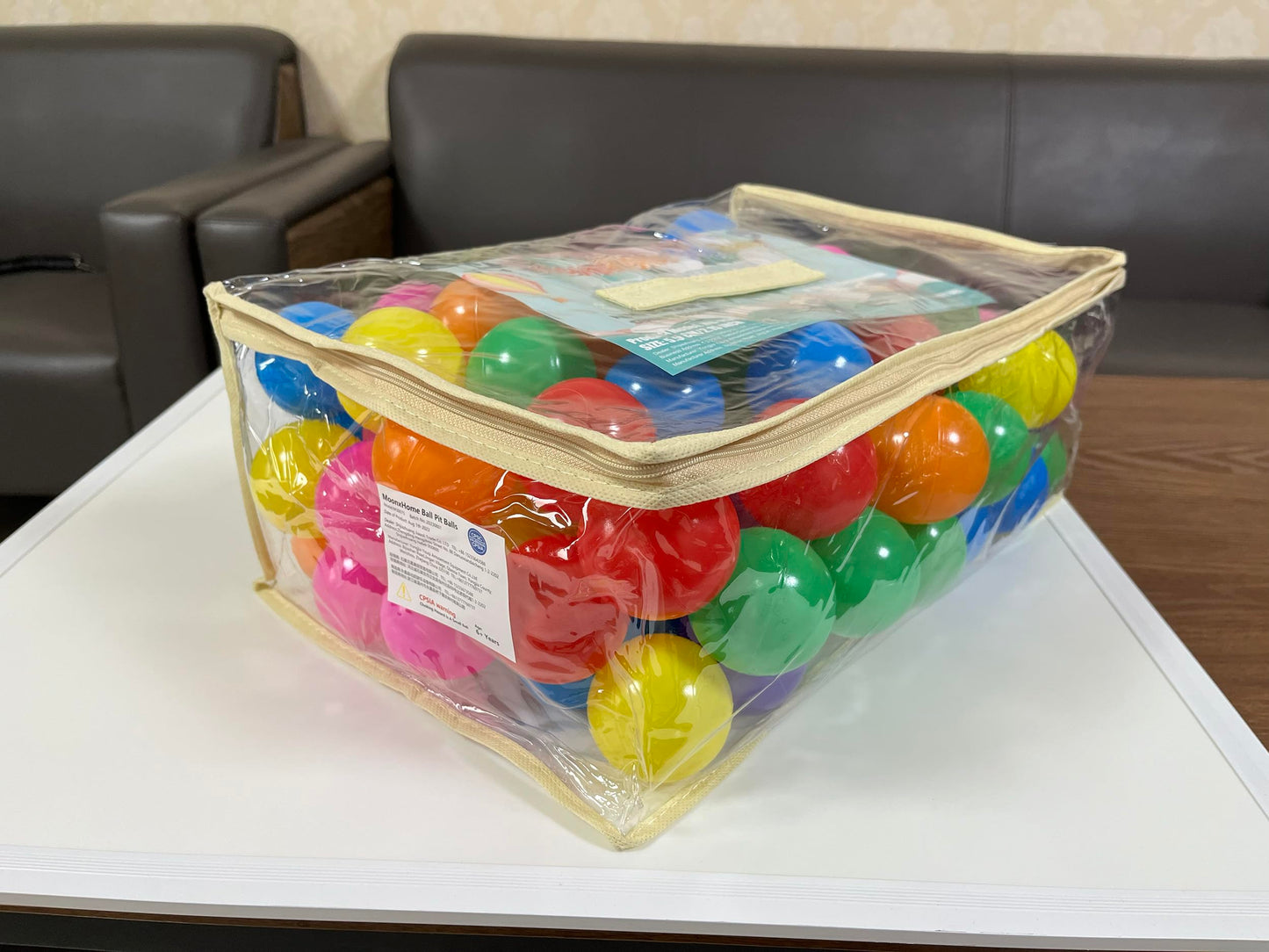 MoonxHome Ball Pit Balls 500pcs - Crush-Proof, BPA-Free 2.15" Rainbow Balls for Ball Pits, Tents, Pools