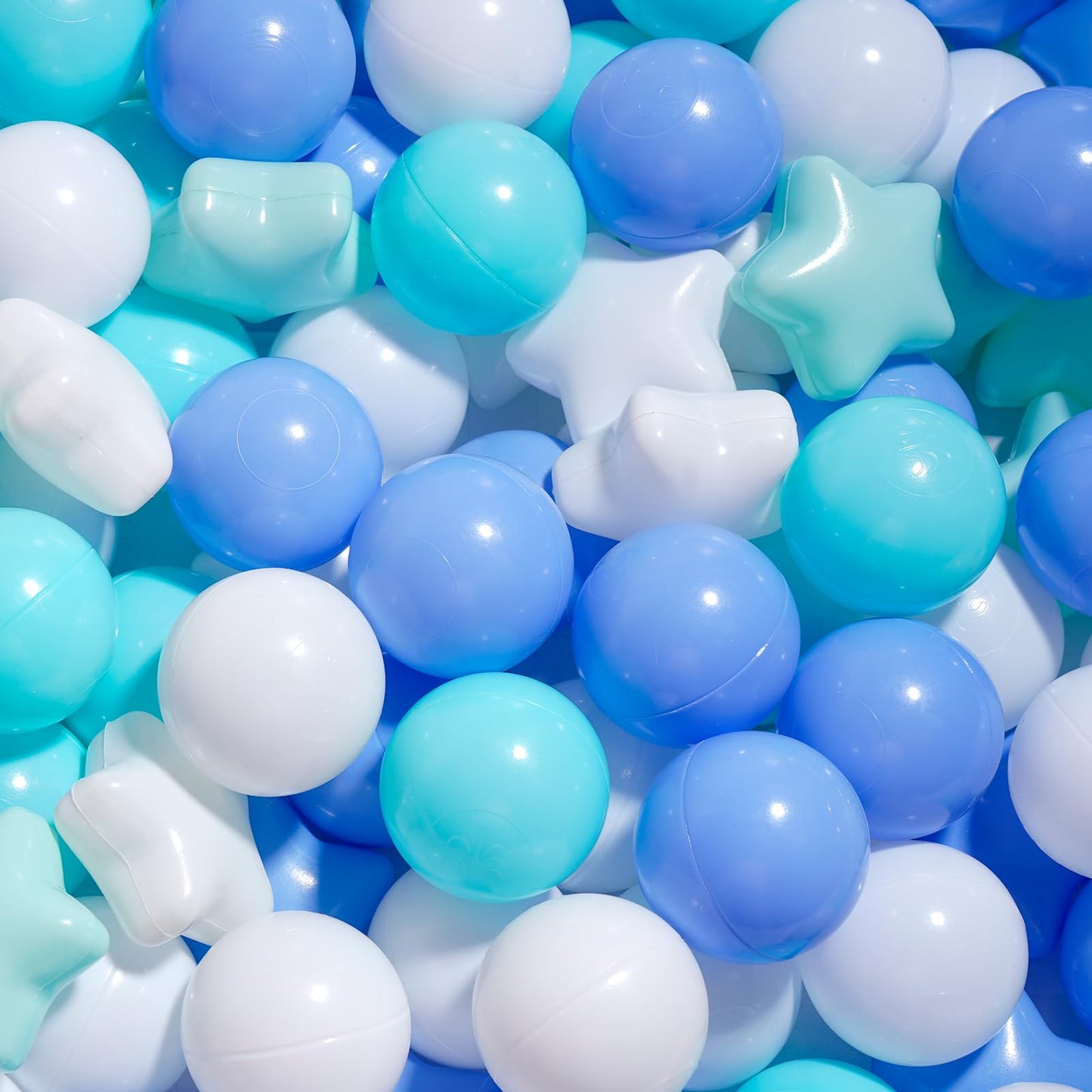 MoonxHome 100pcs Star Ball Pit Balls — Crush-Proof, BPA Free Colorful Play Balls for Ball Pits, Pools & Tents