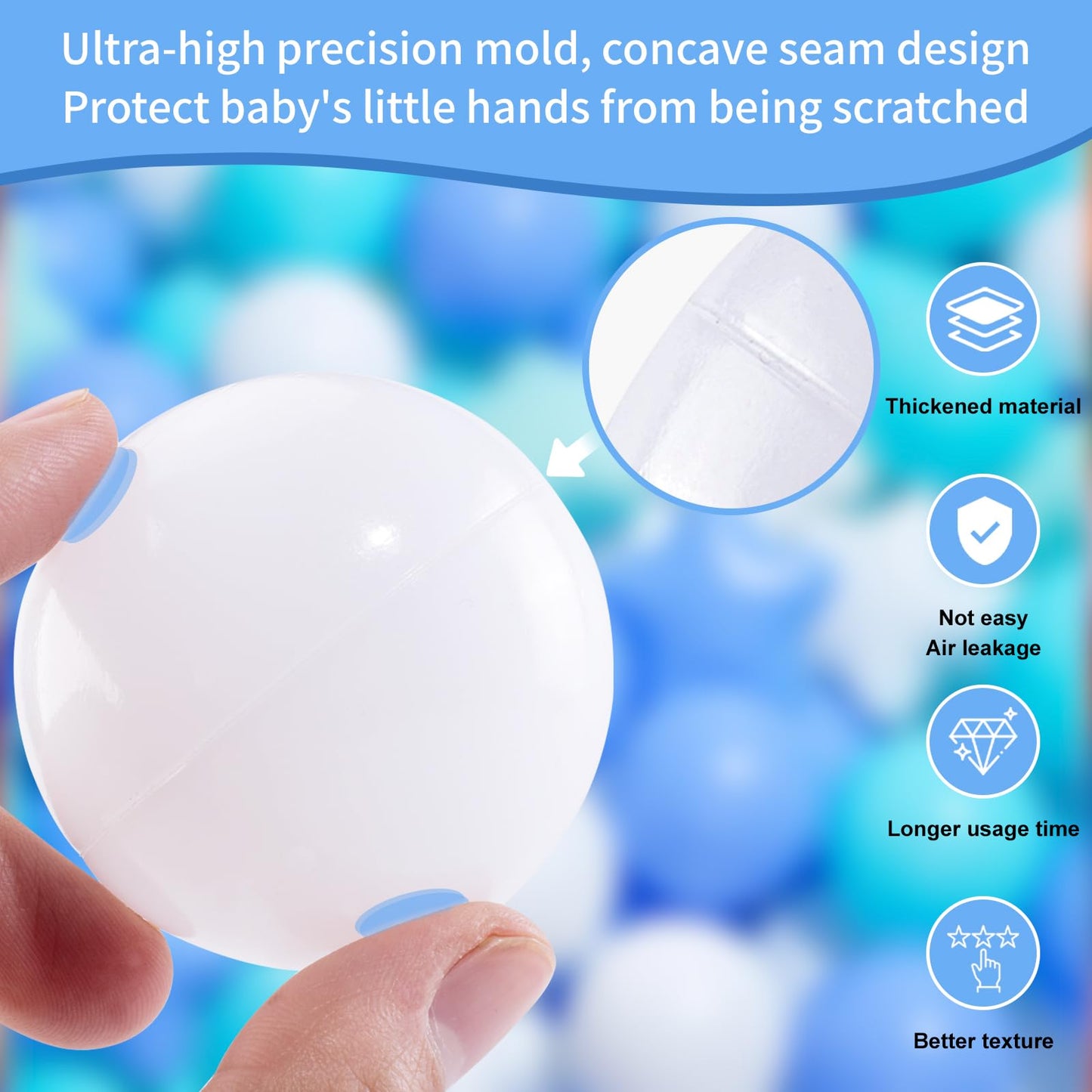MoonxHome 100pcs Star Ball Pit Balls — Crush-Proof, BPA Free Colorful Play Balls for Ball Pits, Pools & Tents