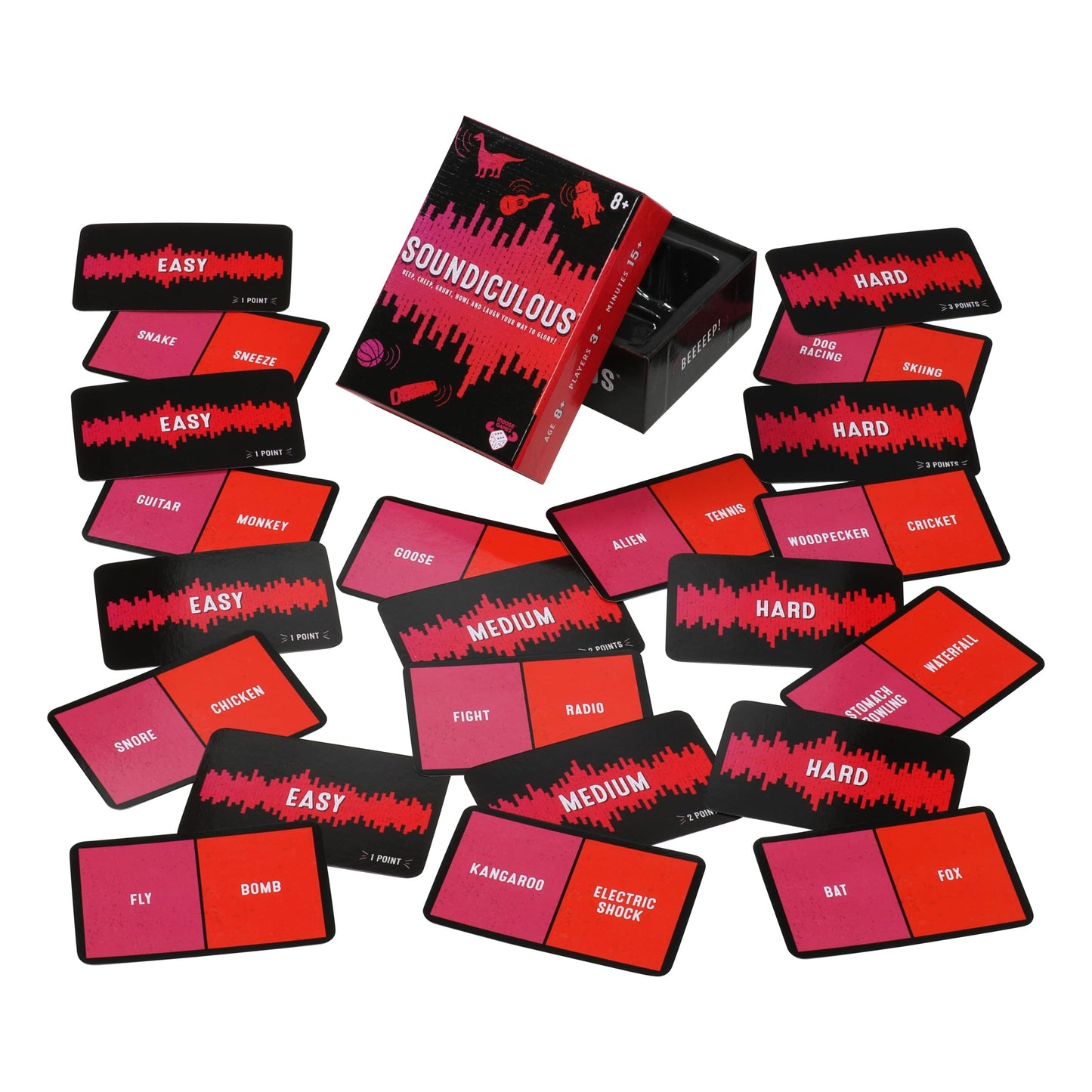 Soundiculous by Moose - Pocket-Sized Party Game of Ridiculous Sounds