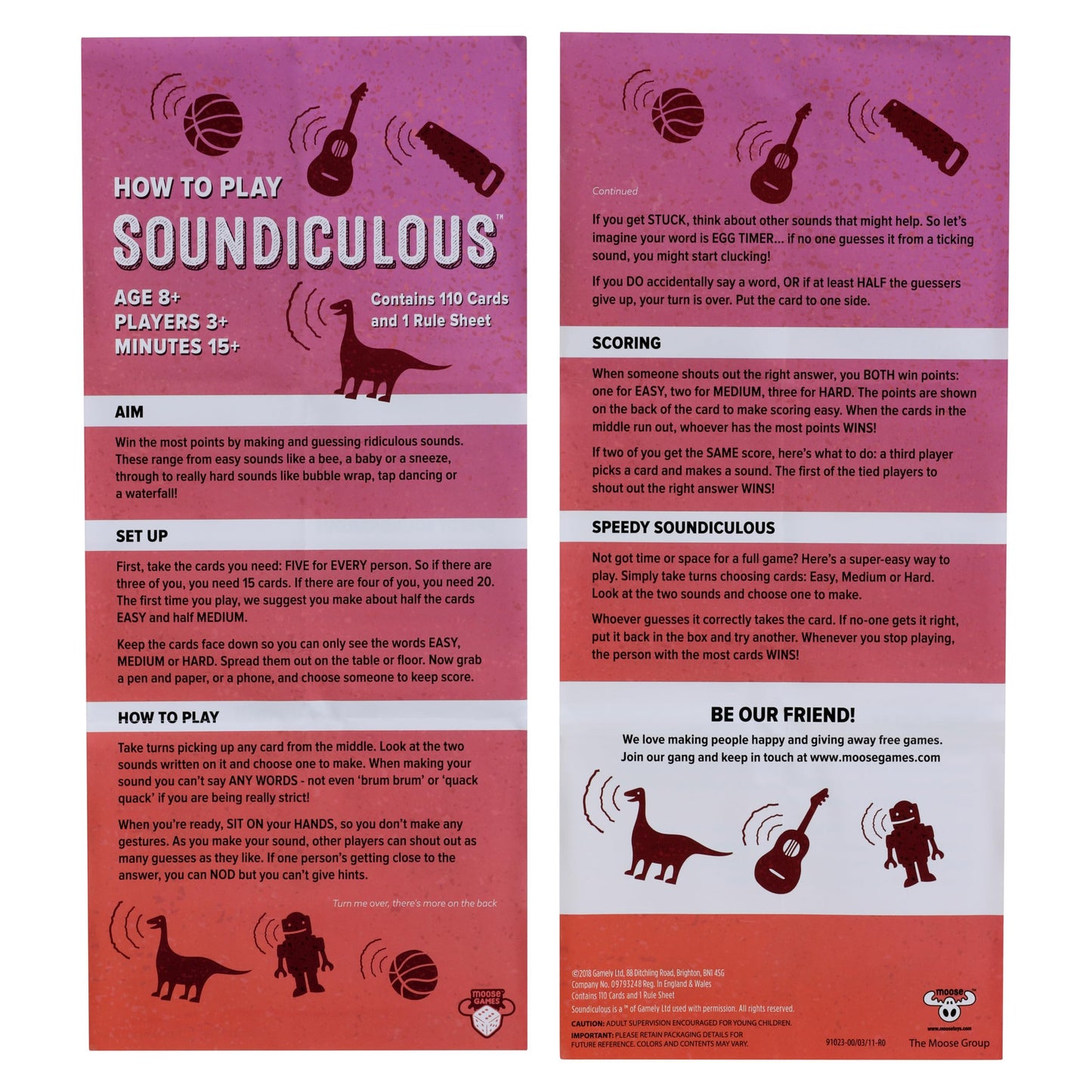 Soundiculous by Moose - Pocket-Sized Party Game of Ridiculous Sounds