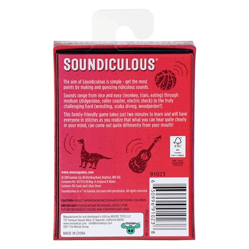 Soundiculous by Moose - Pocket-Sized Party Game of Ridiculous Sounds