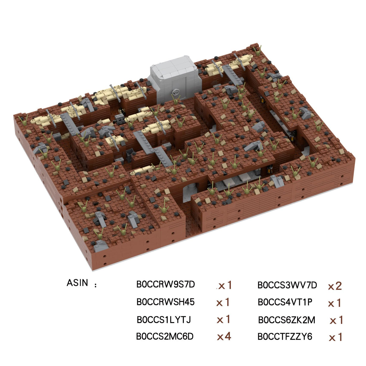 MOOXI WW2 Bunker Military Building Block Set – 225pcs, Compatible with Most Brands